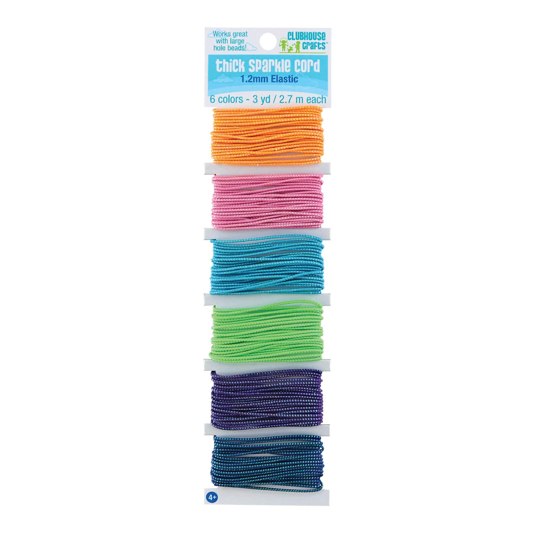 Clubhouse Crafts® 1.2mm Thick Sparkle Elastic Cords
