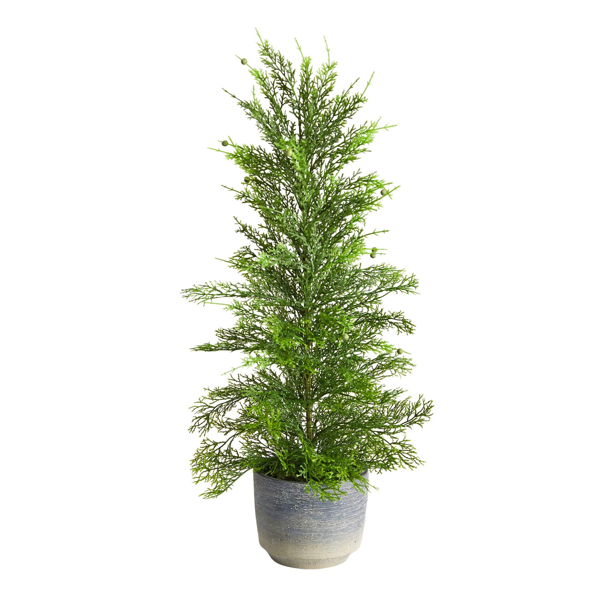 27&#x22; Californian Cedar Artificial Christmas Tree in Decorative Planter