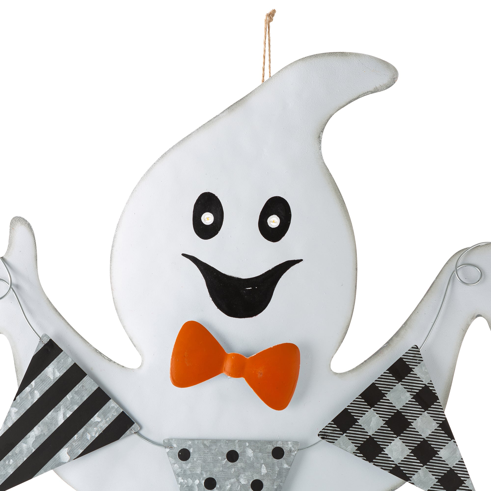 Glitzhome® 32" Lighted Metal Halloween Ghost Yard Stake