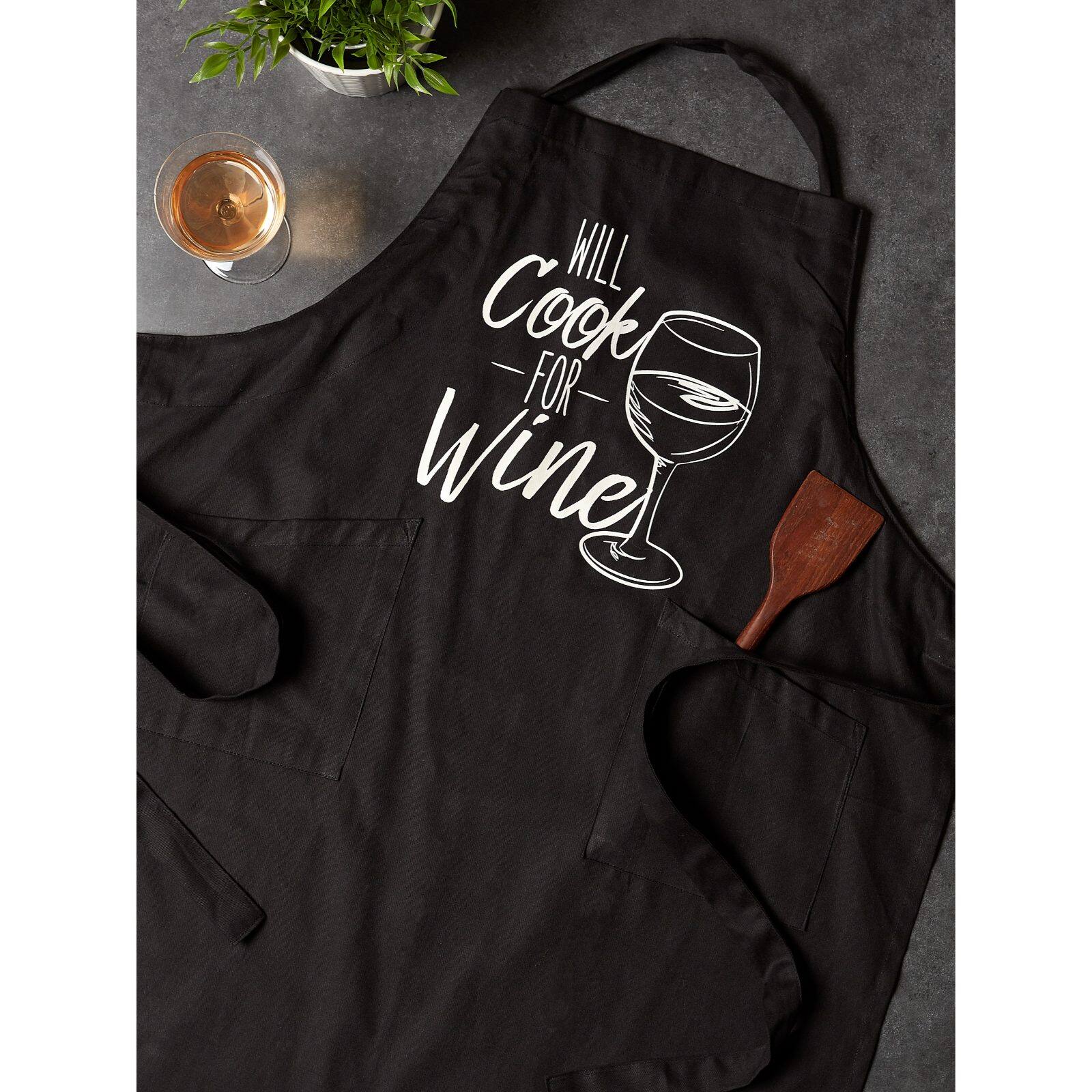 DII&#xAE; Will Cook For Wine Chef Apron
