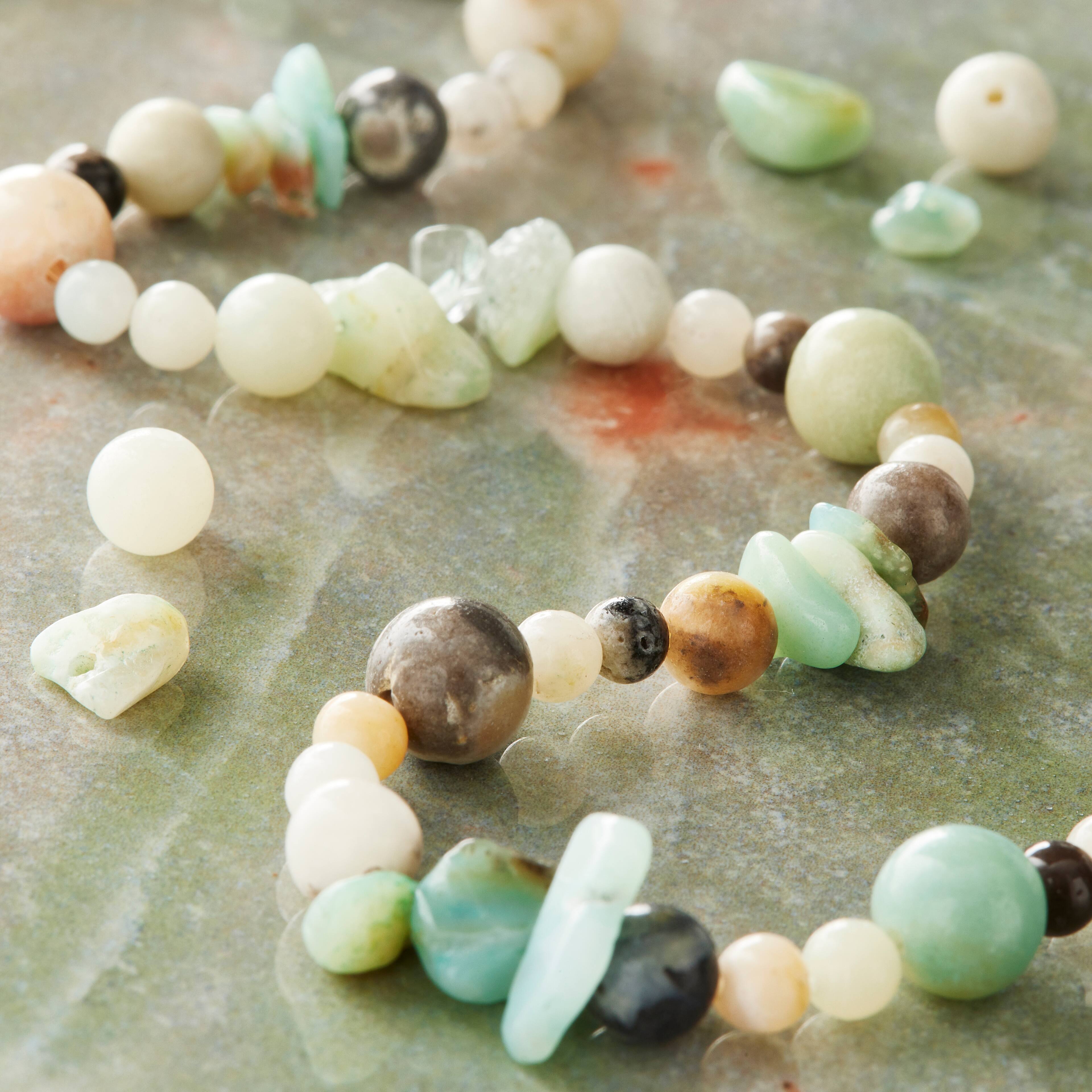 6 Pack: Multicolor Amazonite Beads Value Pack by Bead Landing&#x2122;