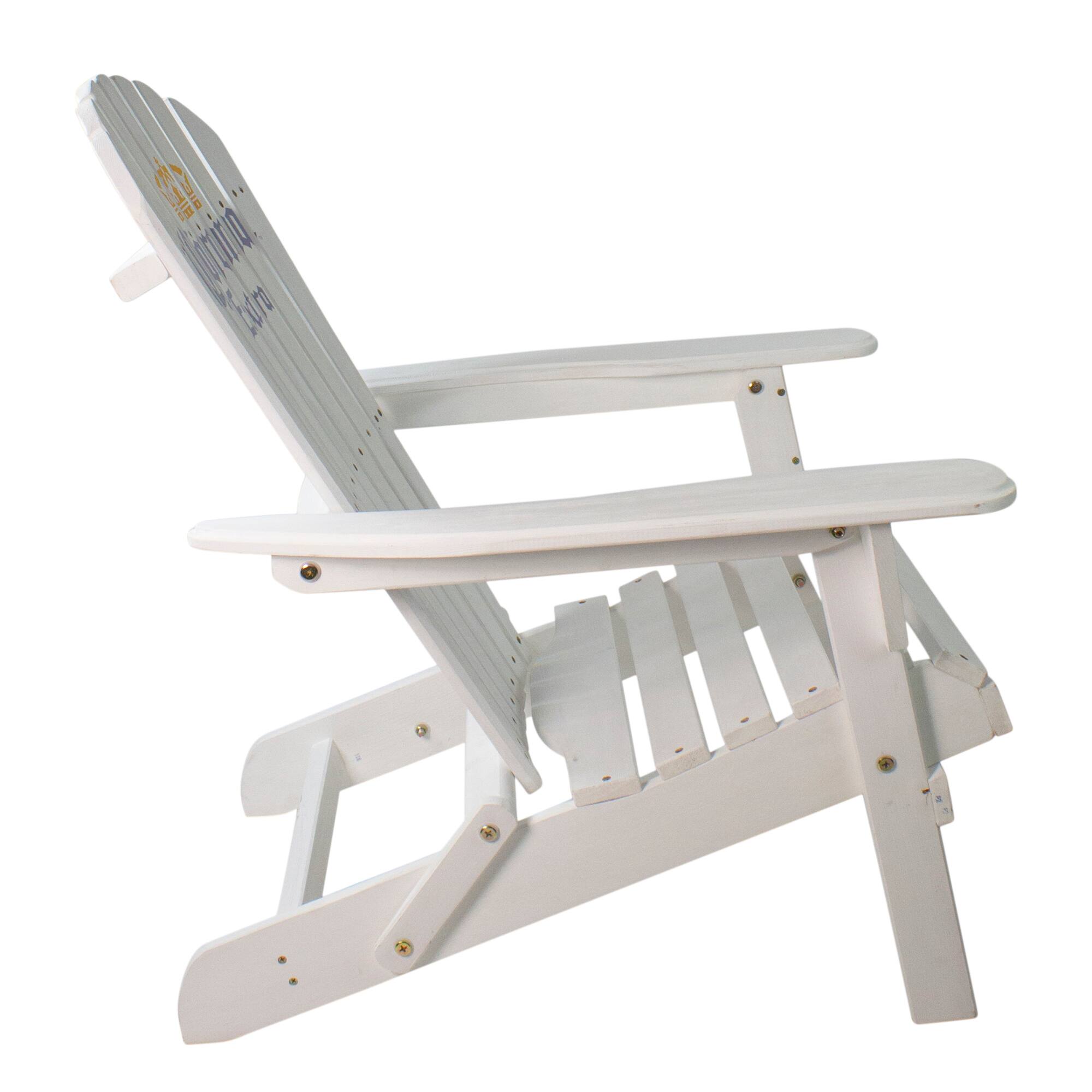 36&#x22; White Corona Classic Folding Wooden Adirondack Chair