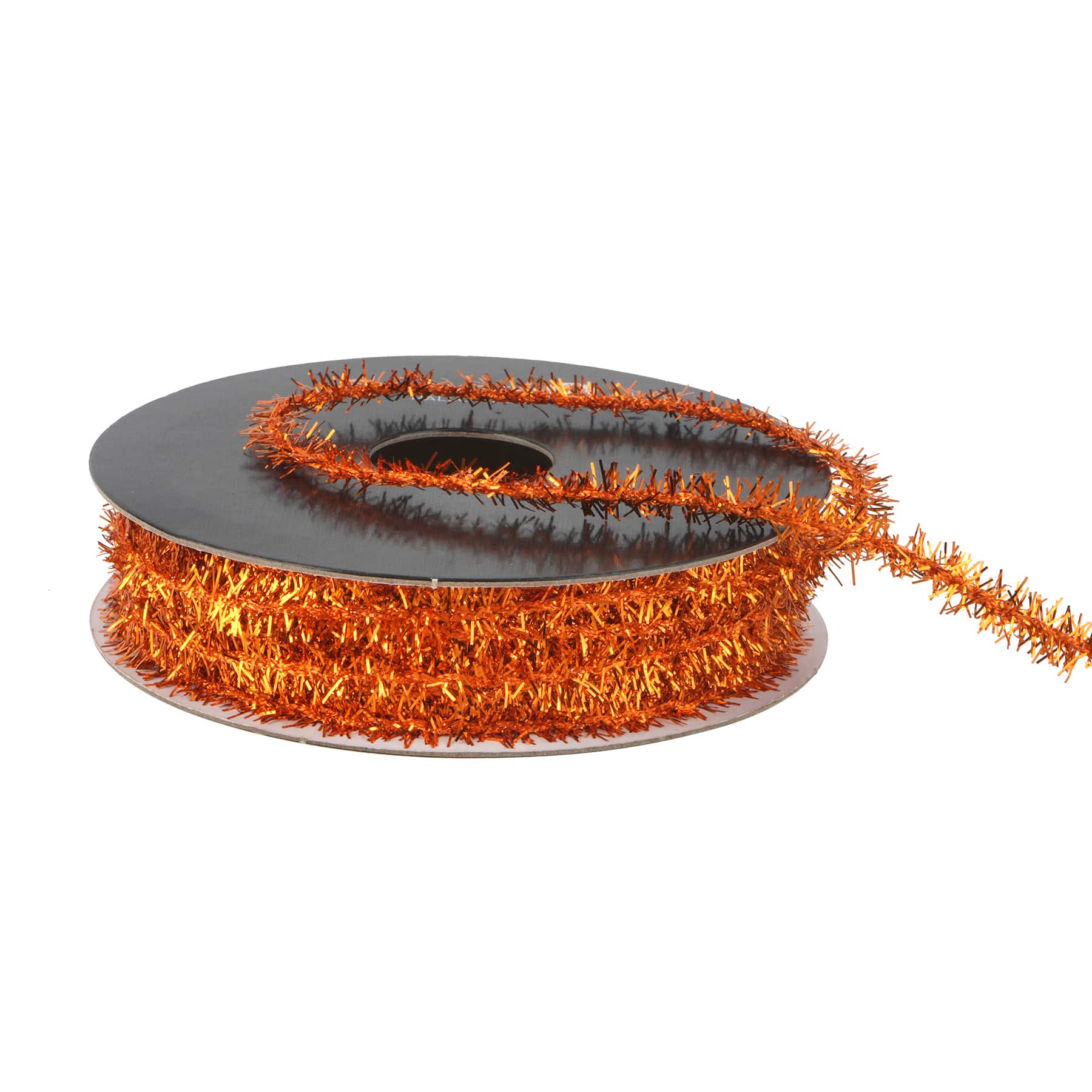 3/16&#x22; x 4yd. Metallic Orange Tinsel Twist Ribbon by Celebrate It&#xAE; Halloween