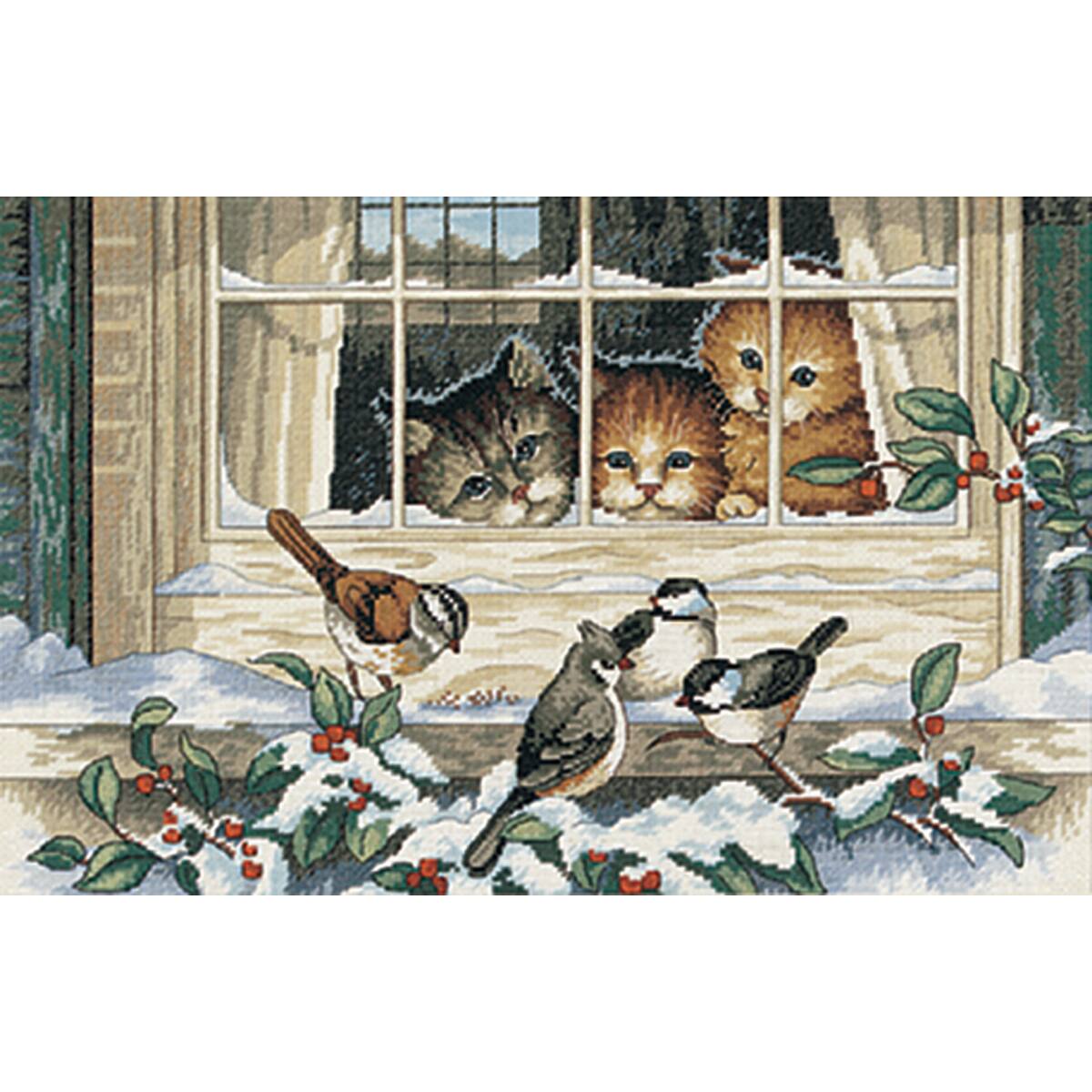 Dimensions&#xAE; Three Bird Watchers Counted Cross Stitch Kit