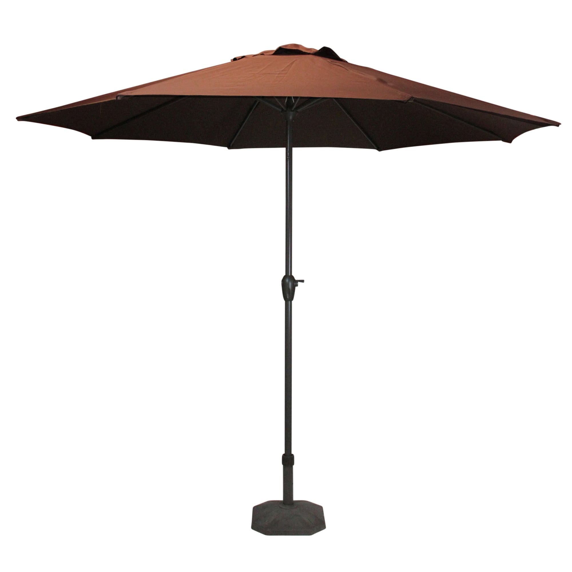 9ft. Brown & Black Outdoor Patio Market Umbrella