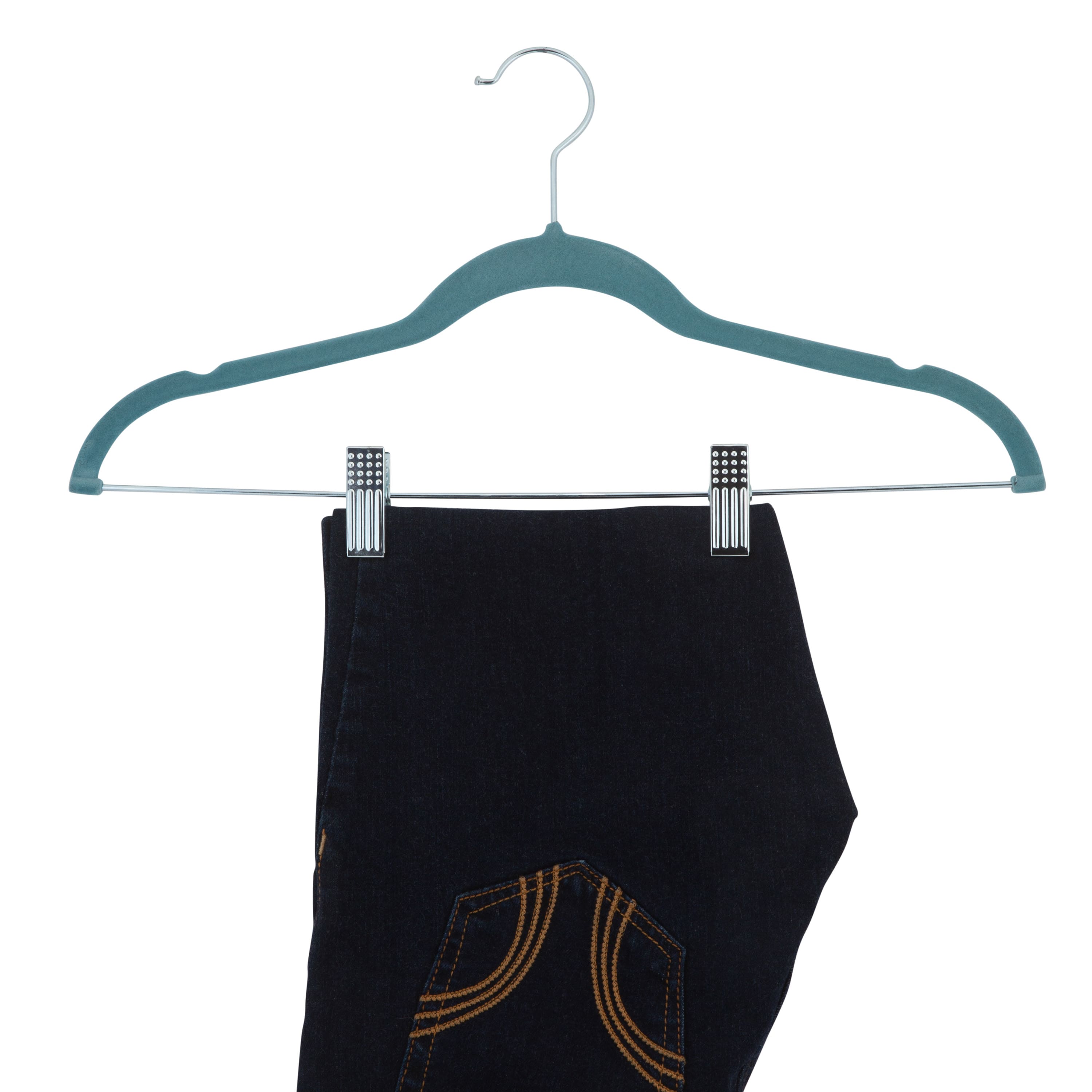 Laura Ashley Velvet Hangers with Clips, 12ct.