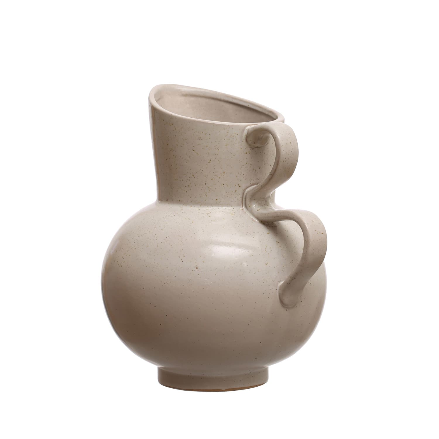 88oz. White Reactive Glaze Stoneware Pitcher