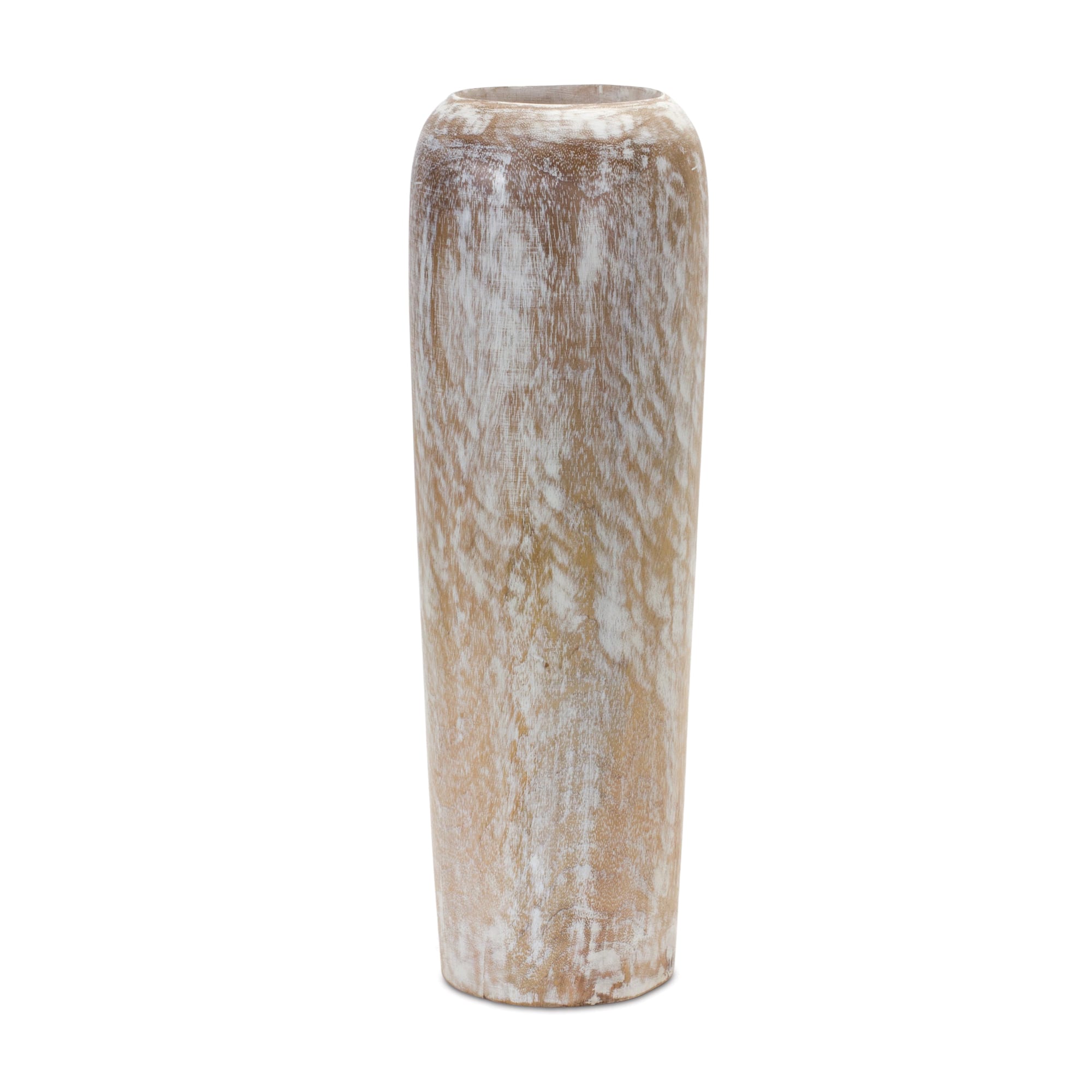 18.25&#x22; Wood Floor Vase