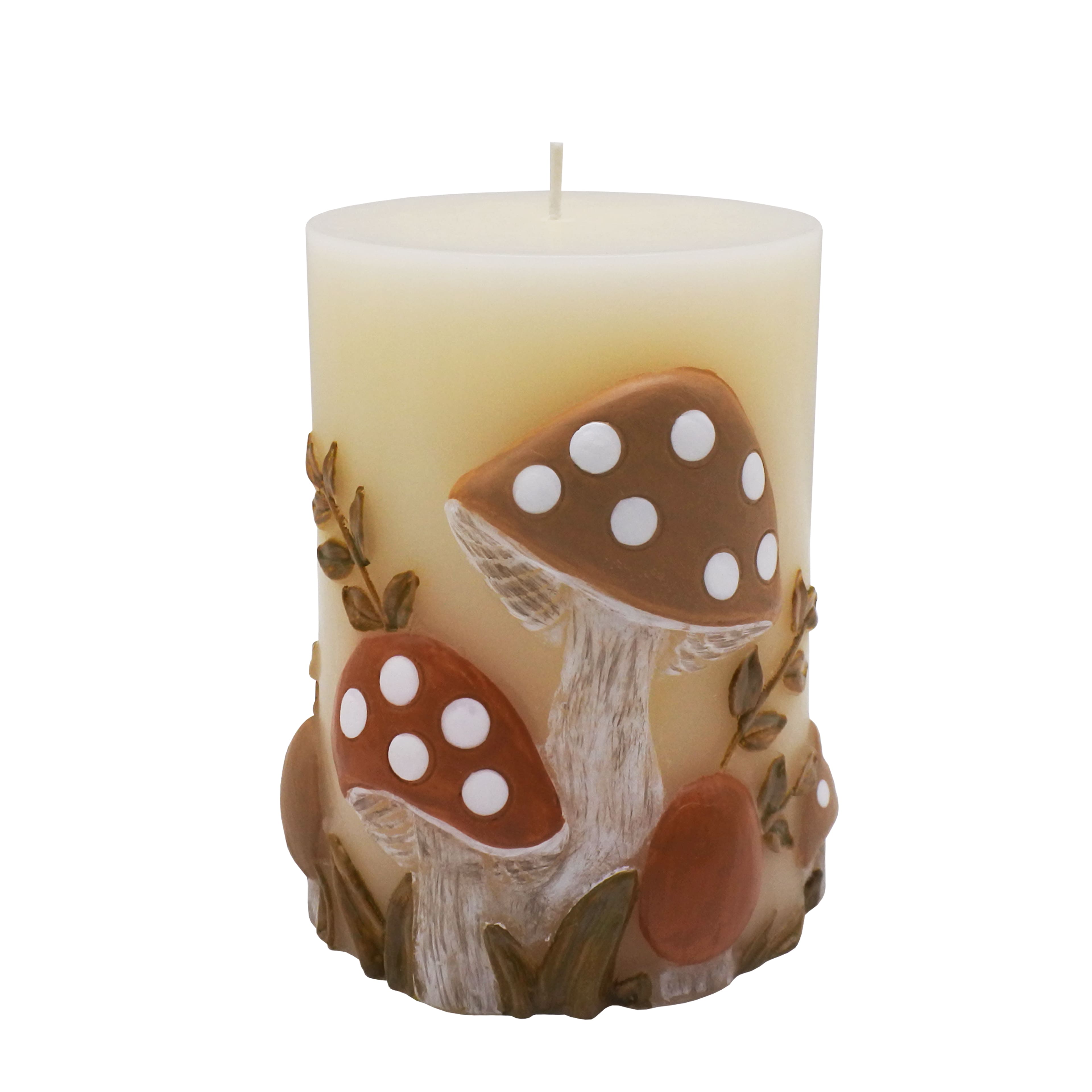 4&#x22; Mushroom Pillar Candle by Ashland&#xAE;