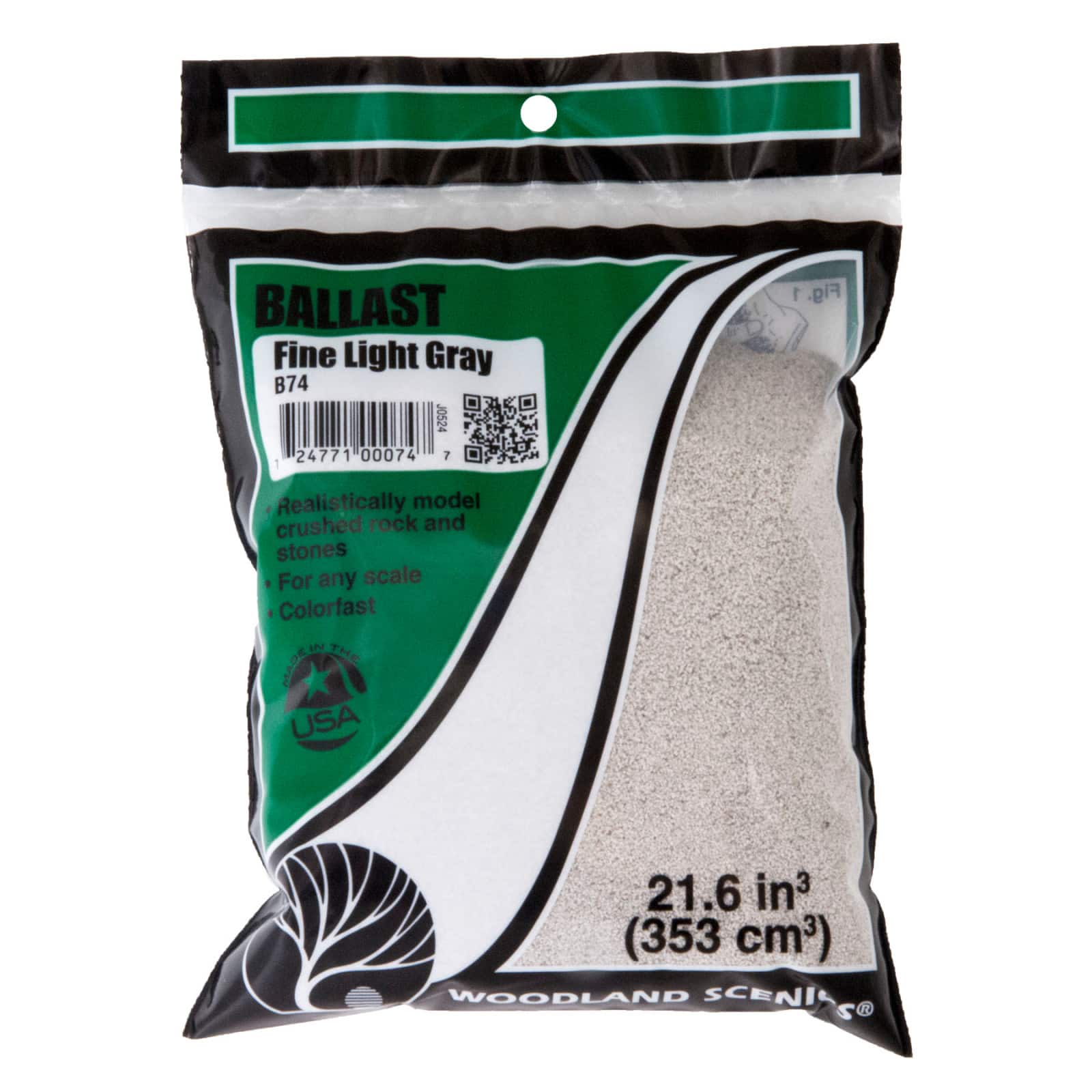 Woodland Scenics® Fine Light Gray Ballast & Coal Ground Cover