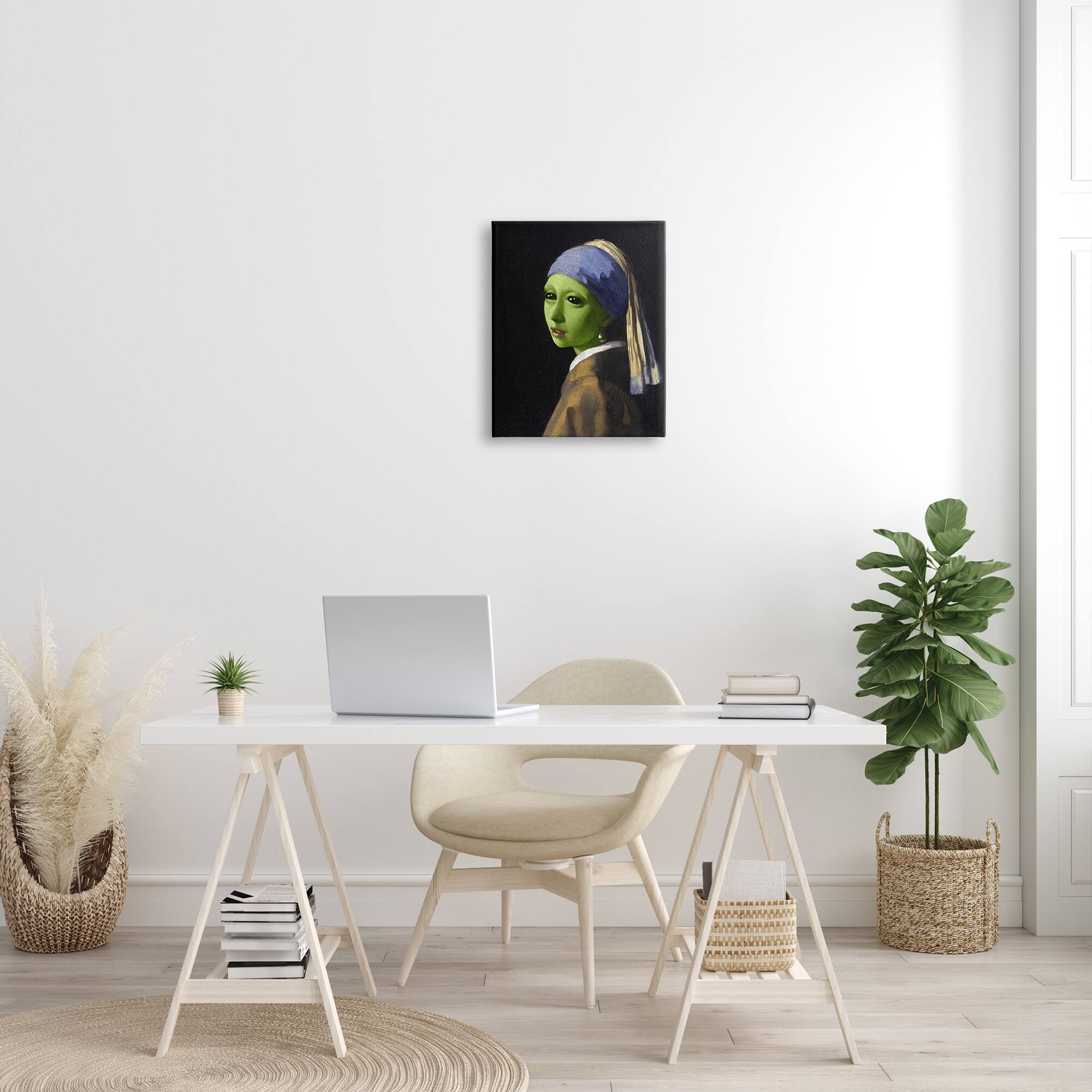 Stupell Industries Girl With Pearl Earring Alien Canvas Wall Art