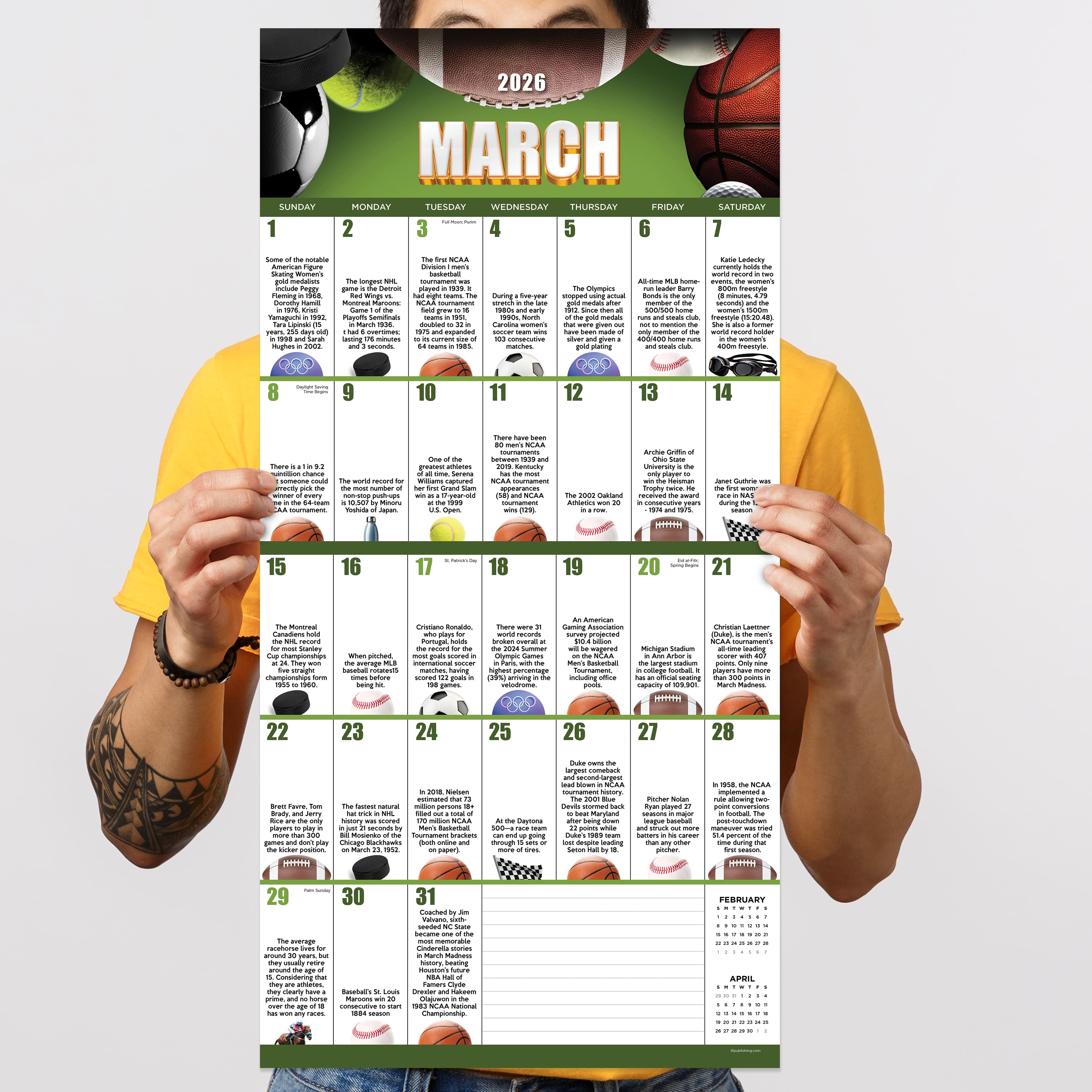2026 Sports Facts & Trivia Wall Calendar | Michaels