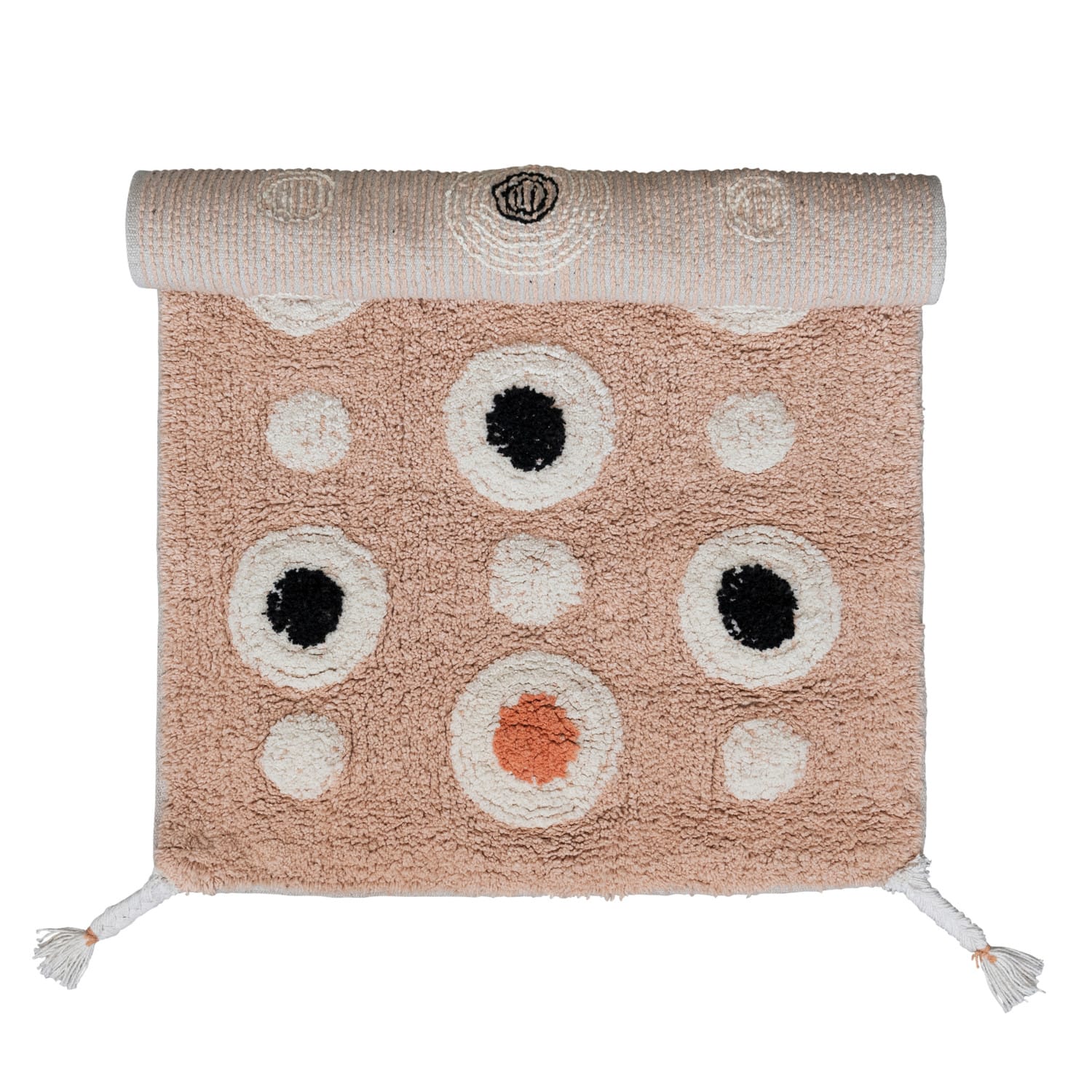 Hello Honey® Boho Cotton Tufted Circle Pattern Bath Mat with Tassels, 3ft. x 2ft.