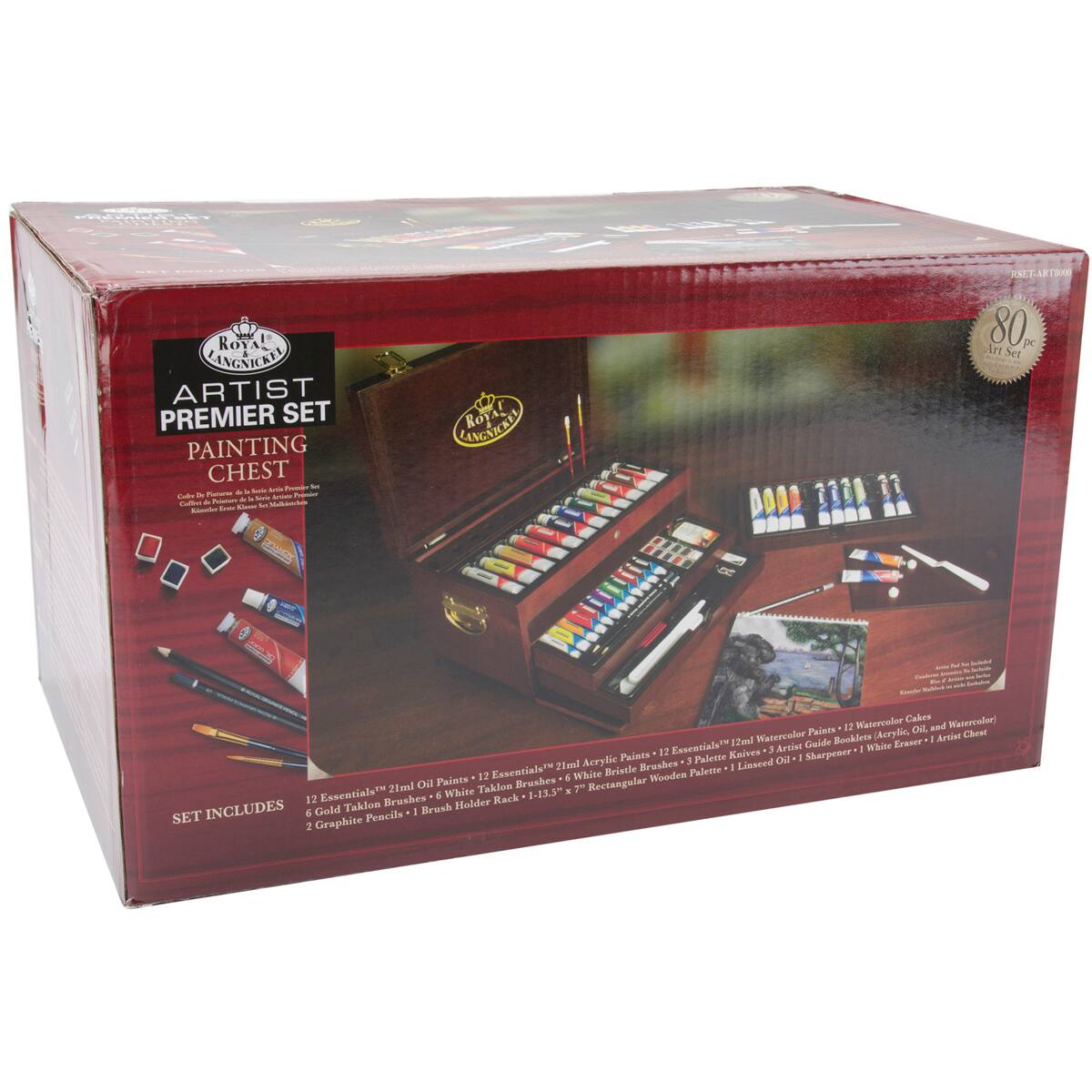 Royal langnickel premier painting chest deluxe art set 80 piece