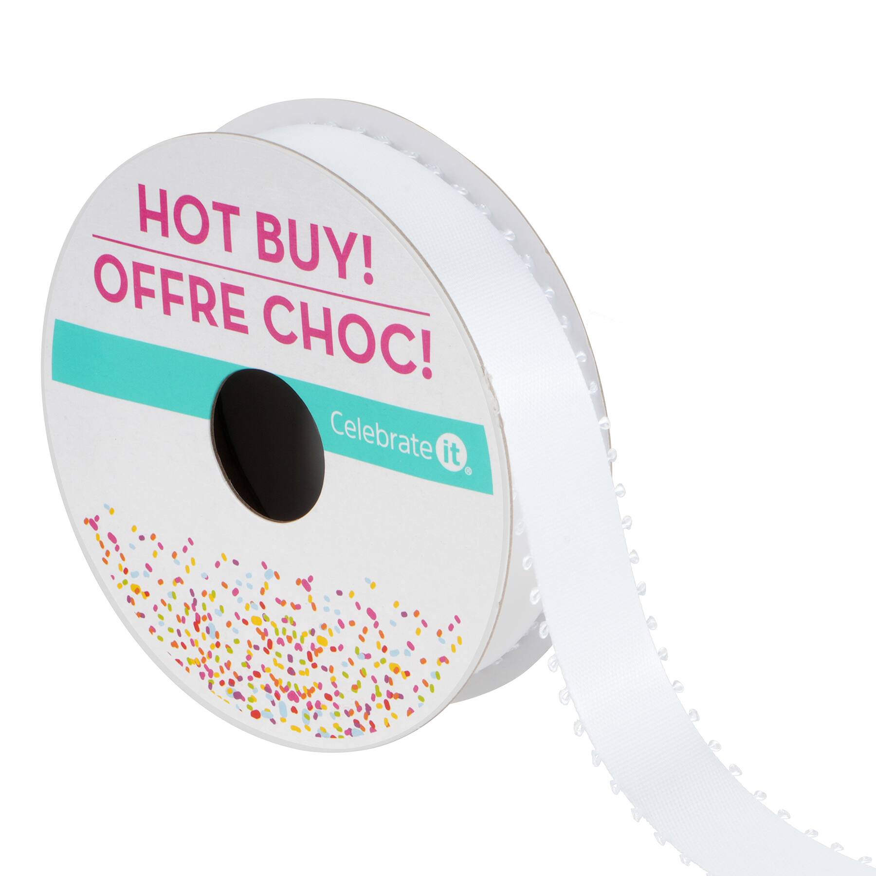 5/8" x 5yd. Satin Ribbon with Picot Edge by Celebrate It® Hot Buy!
