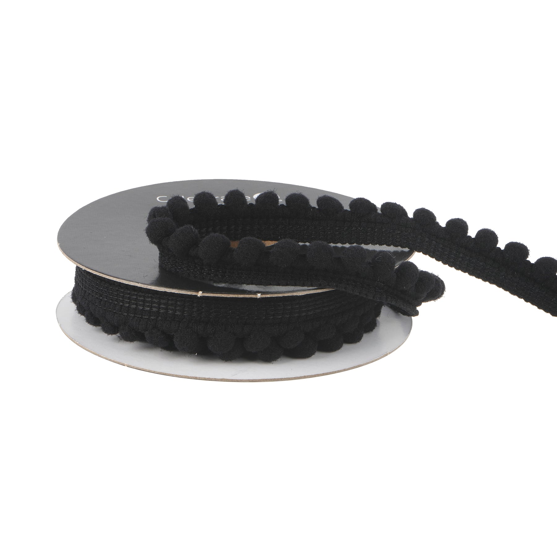 3/8" x 3yd. Black Pom Pom Ribbon by Celebrate It® Halloween