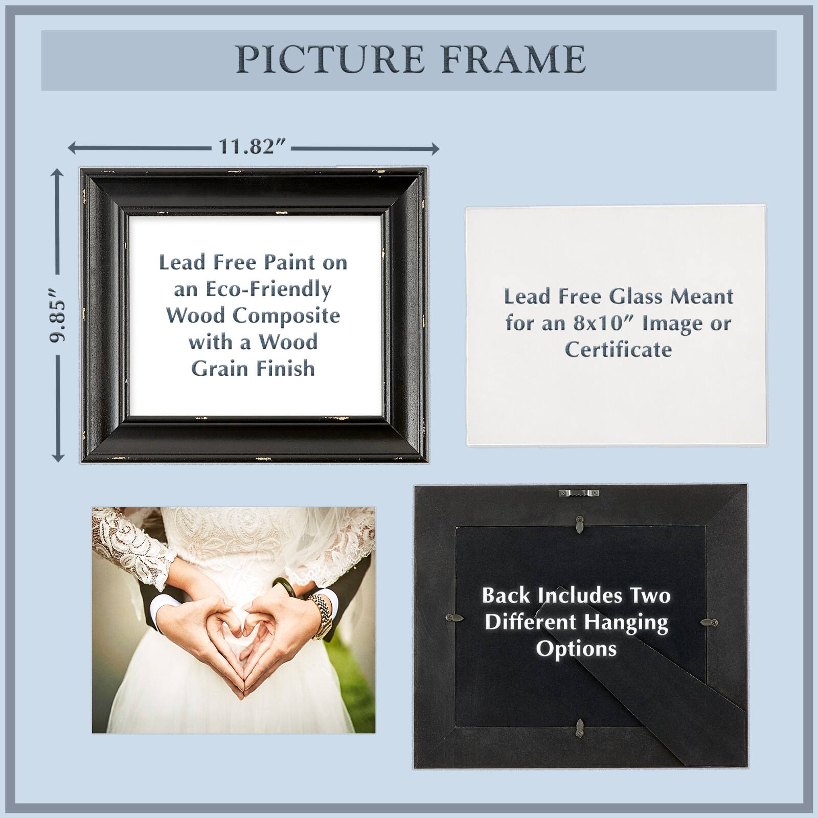DII&#xAE; Vintage White Shiplap 8&#x22; x 10&#x22; Picture Frame