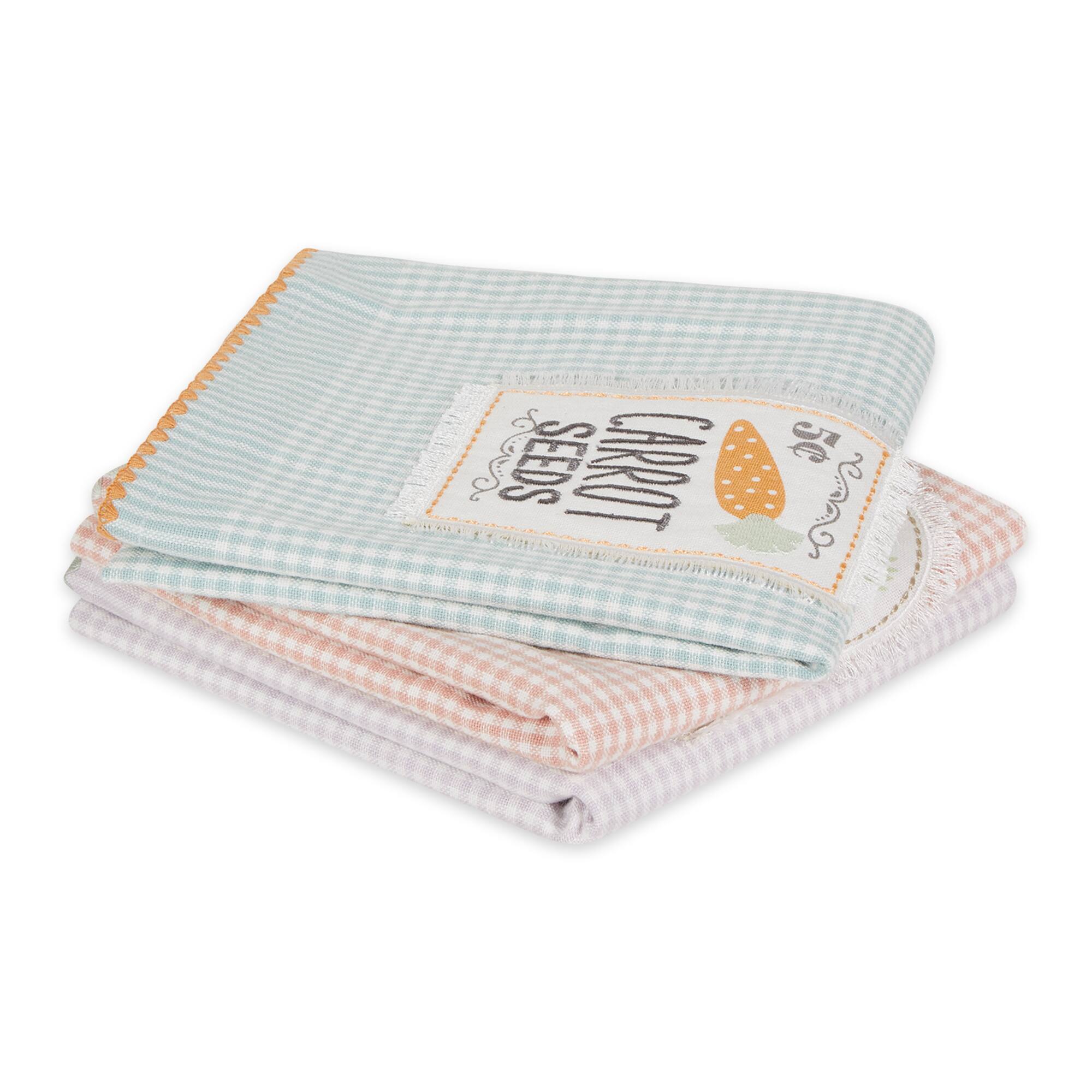 DII® Easter Market Embellished Dishtowel Set