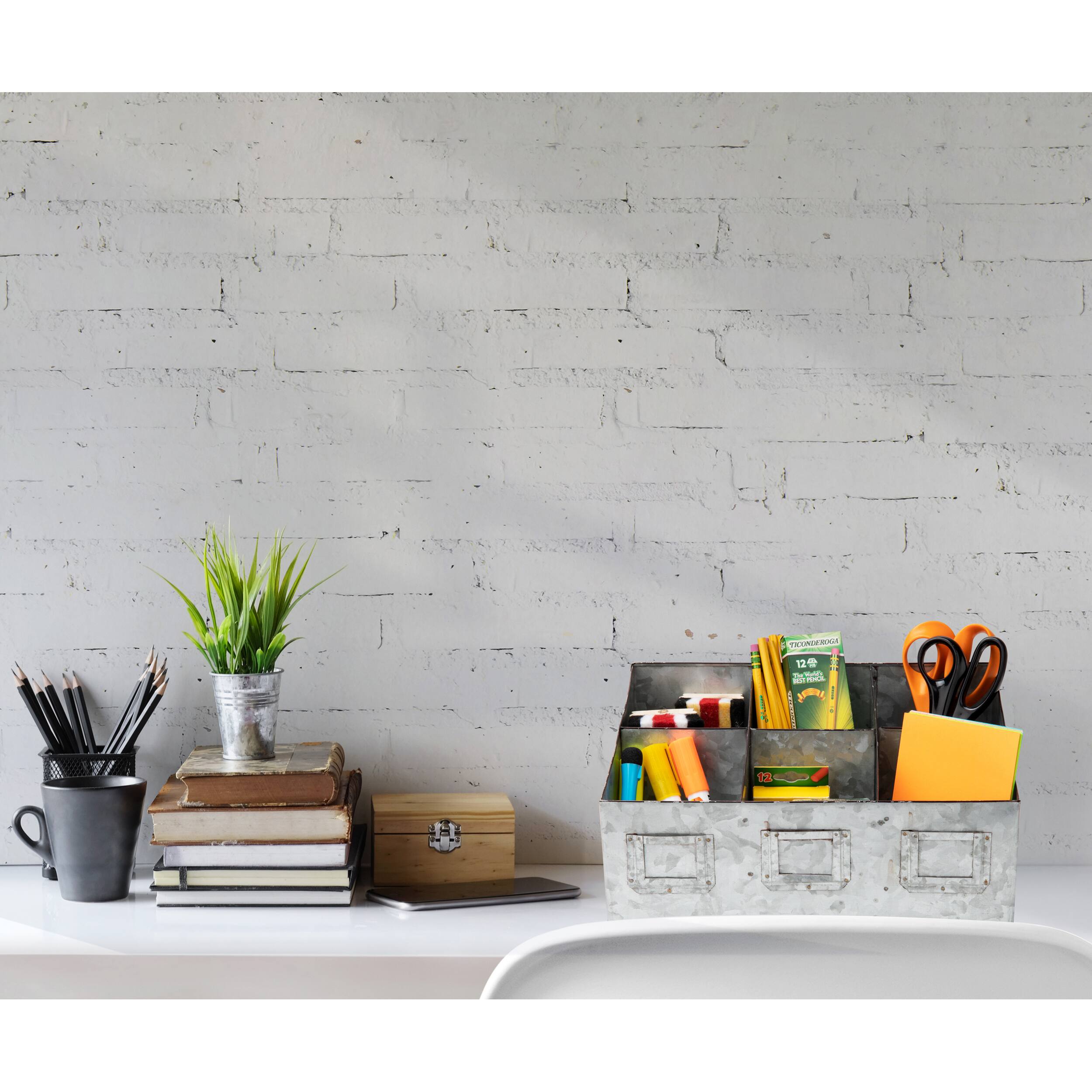 Mind Reader Galvanized Steel Organizer