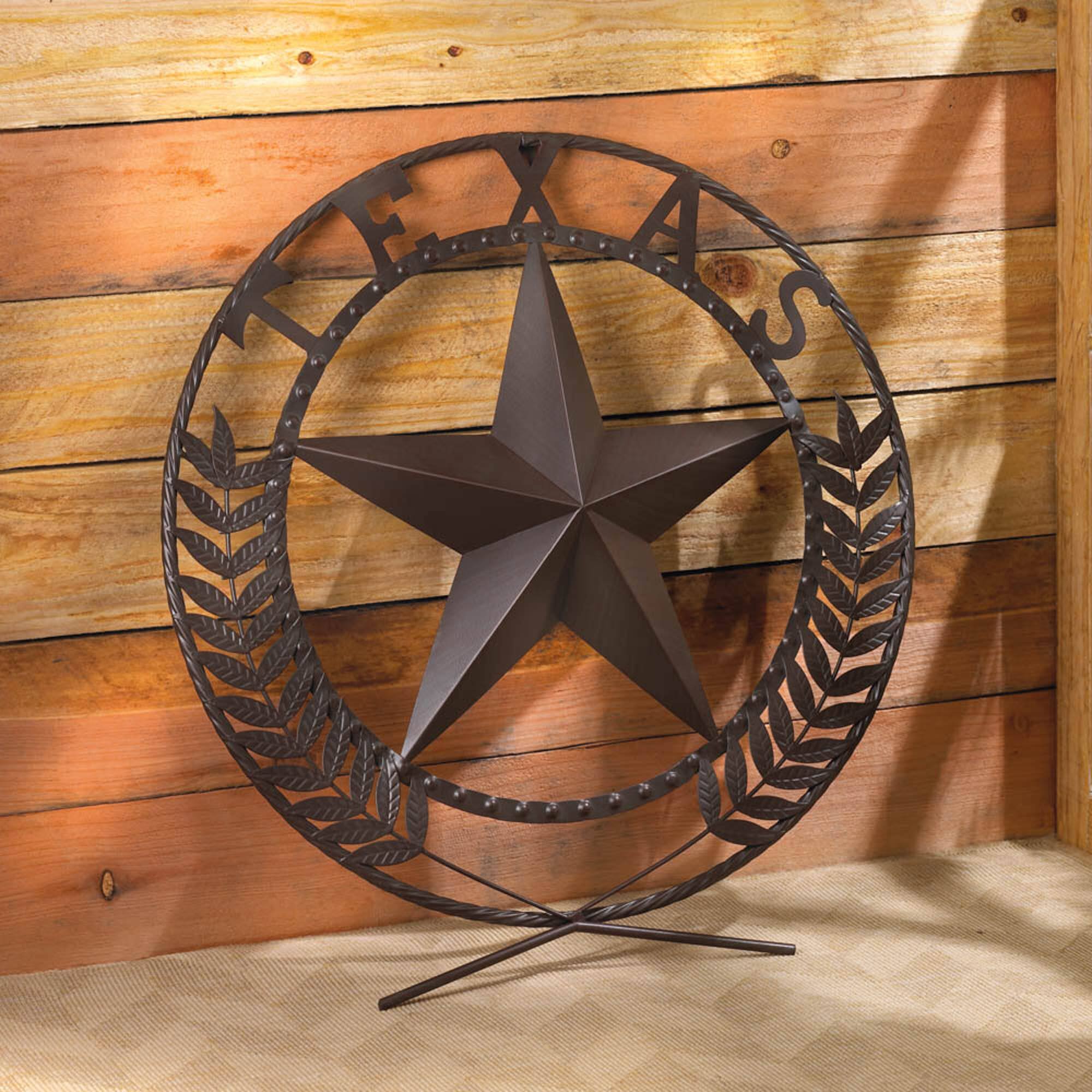 25.5&#x22; Metal Texas Star Wall Plaque