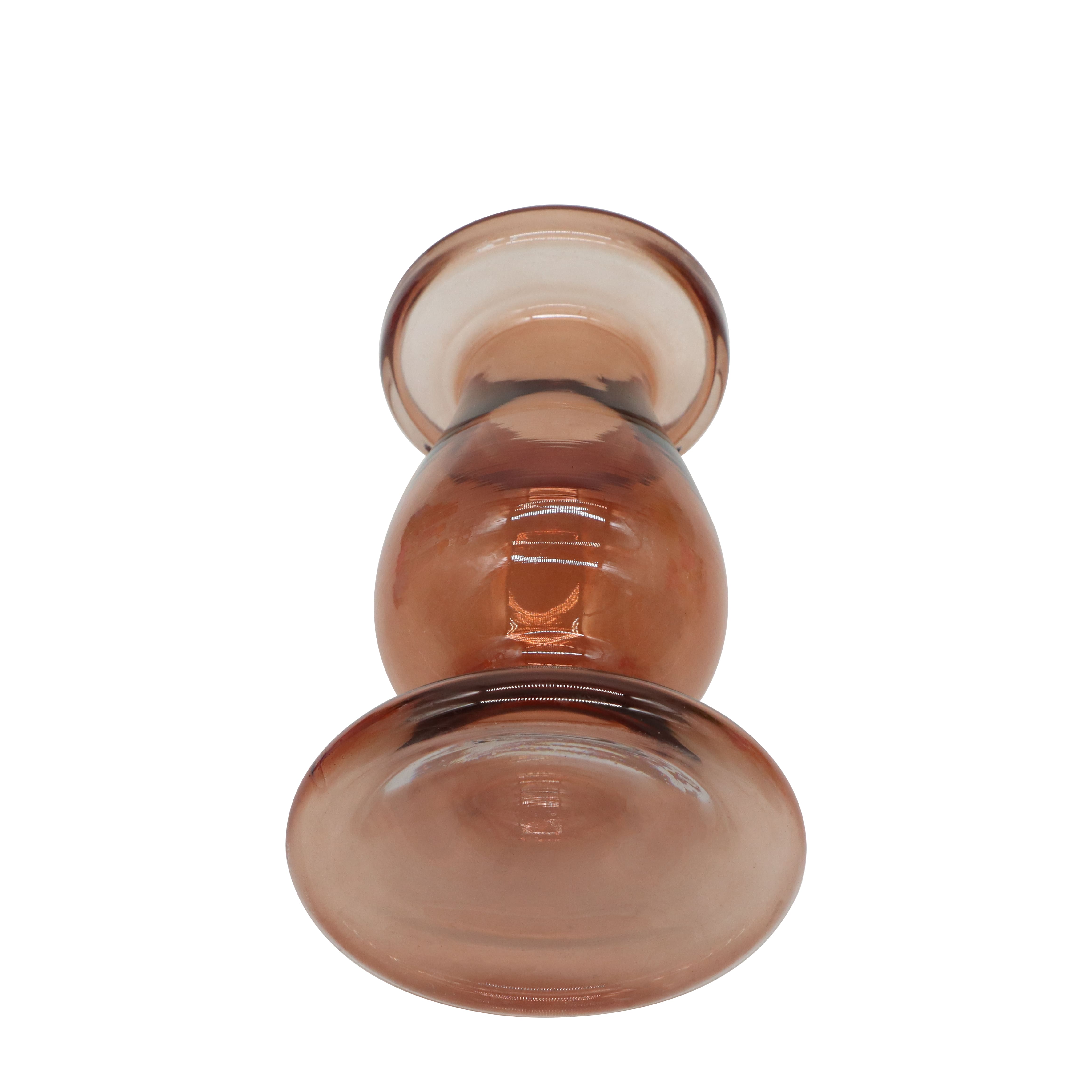 Brown Glass Pillar Candle Holder by Ashland®