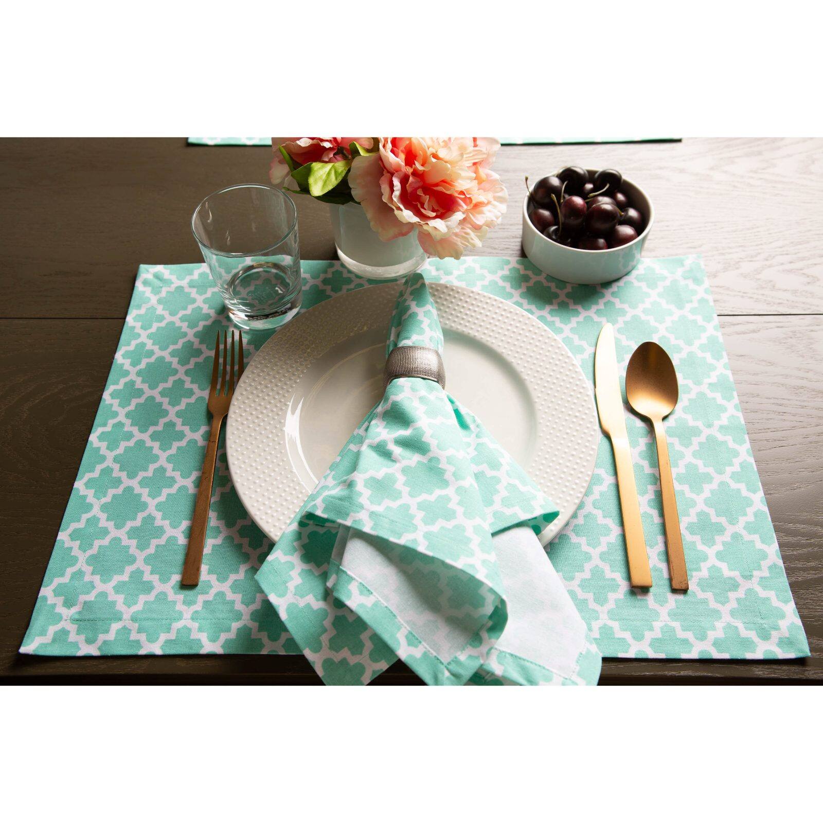 DII&#xAE; Aqua Lattice Placemat Set, 6ct.