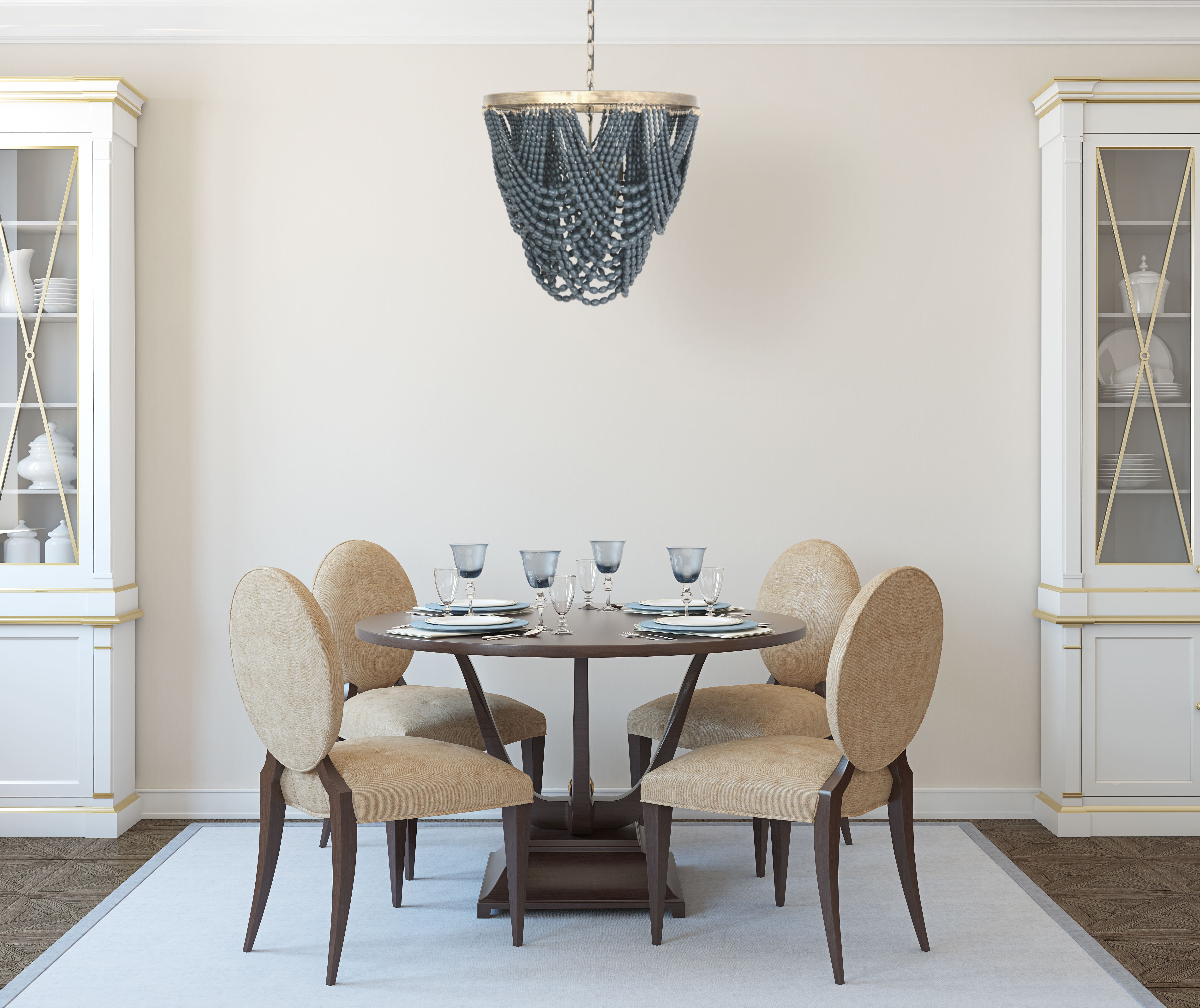 Hello Honey&#xAE; 26&#x22; 2-Tier Draped Wood Bead Chandelier
