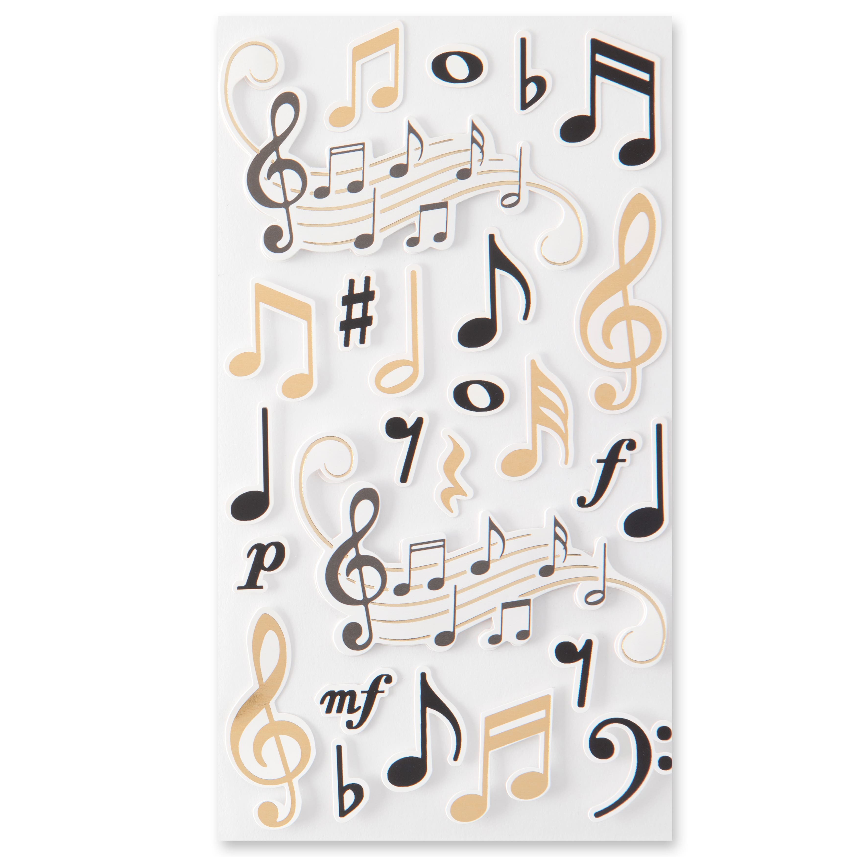 12 Pack: Music Dimensional Stickers by Recollections™