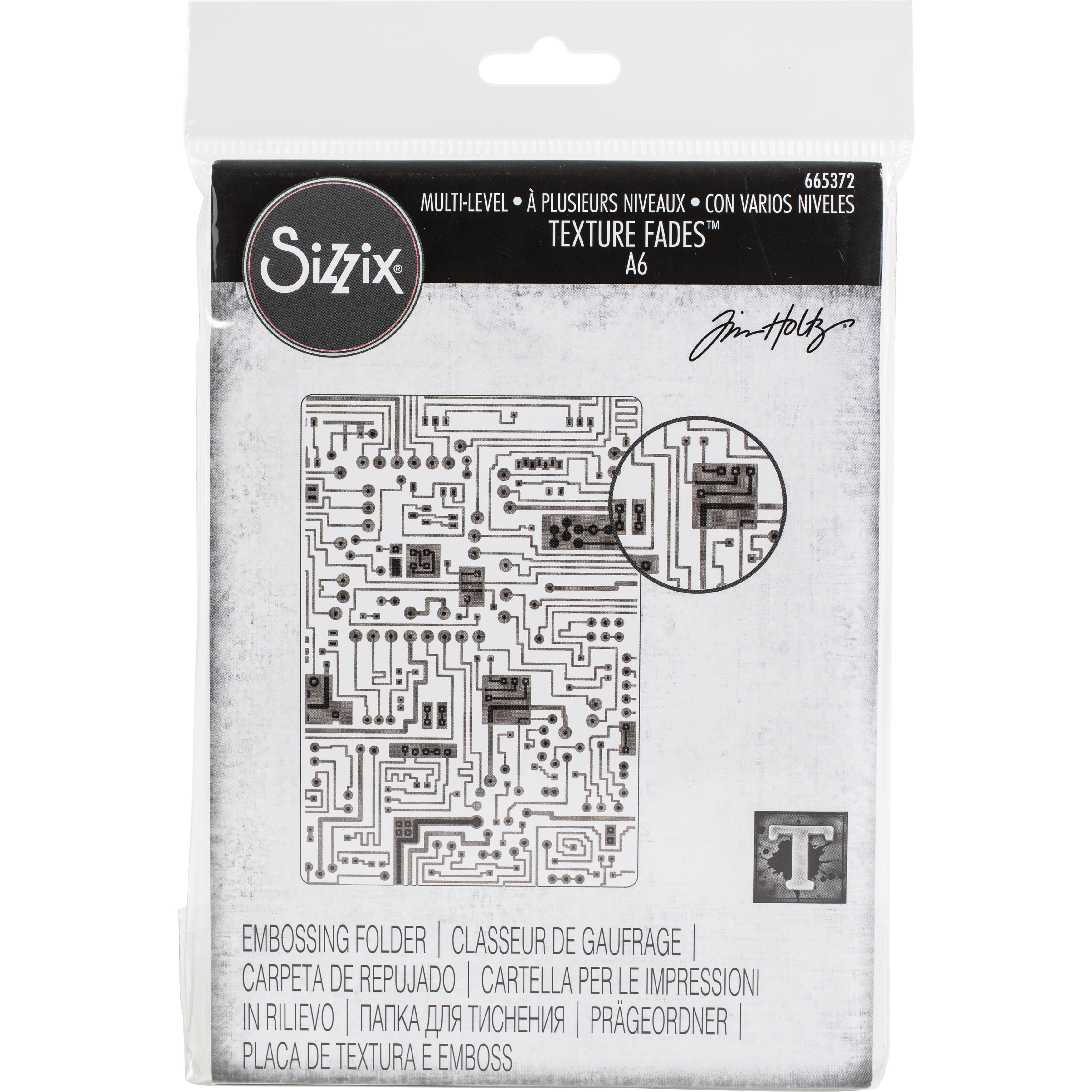 Sizzix® 3D Texture Fades™ Tim Holtz® Circuit Board Embossing Folder