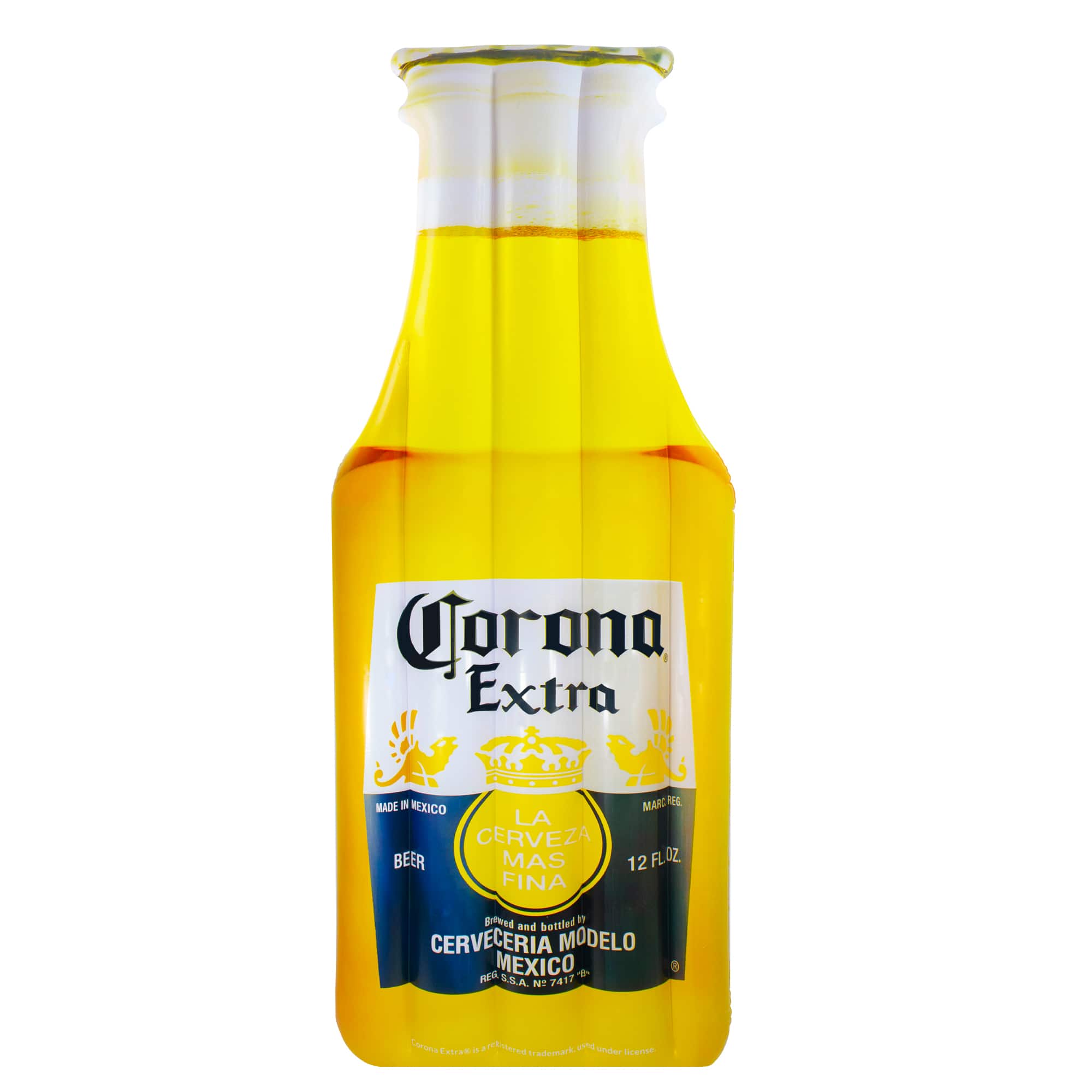 86&#x22; Corona&#xAE; Yellow &#x26; Blue Inflatable Beer Bottle Pool Float