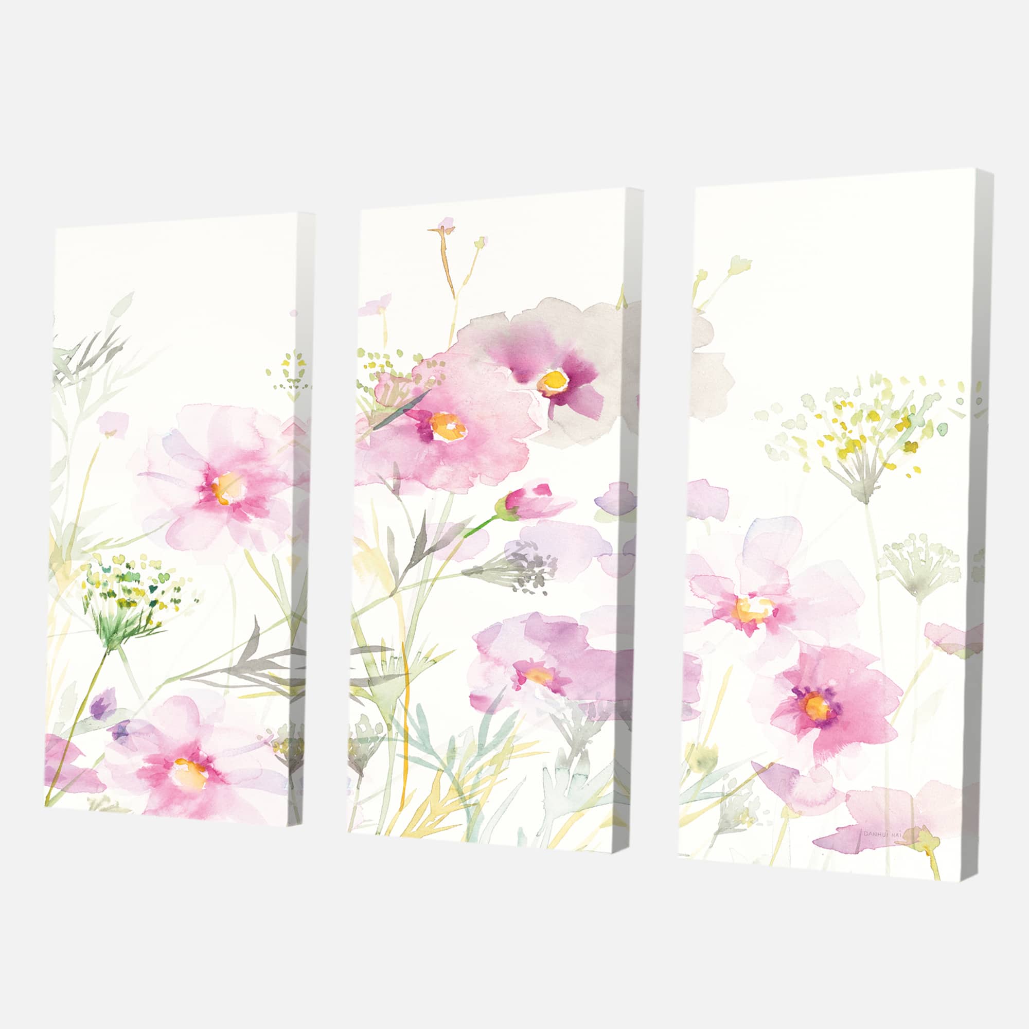 Designart - Shabby Flower IV - Farmhouse Premium Canvas Wall Art