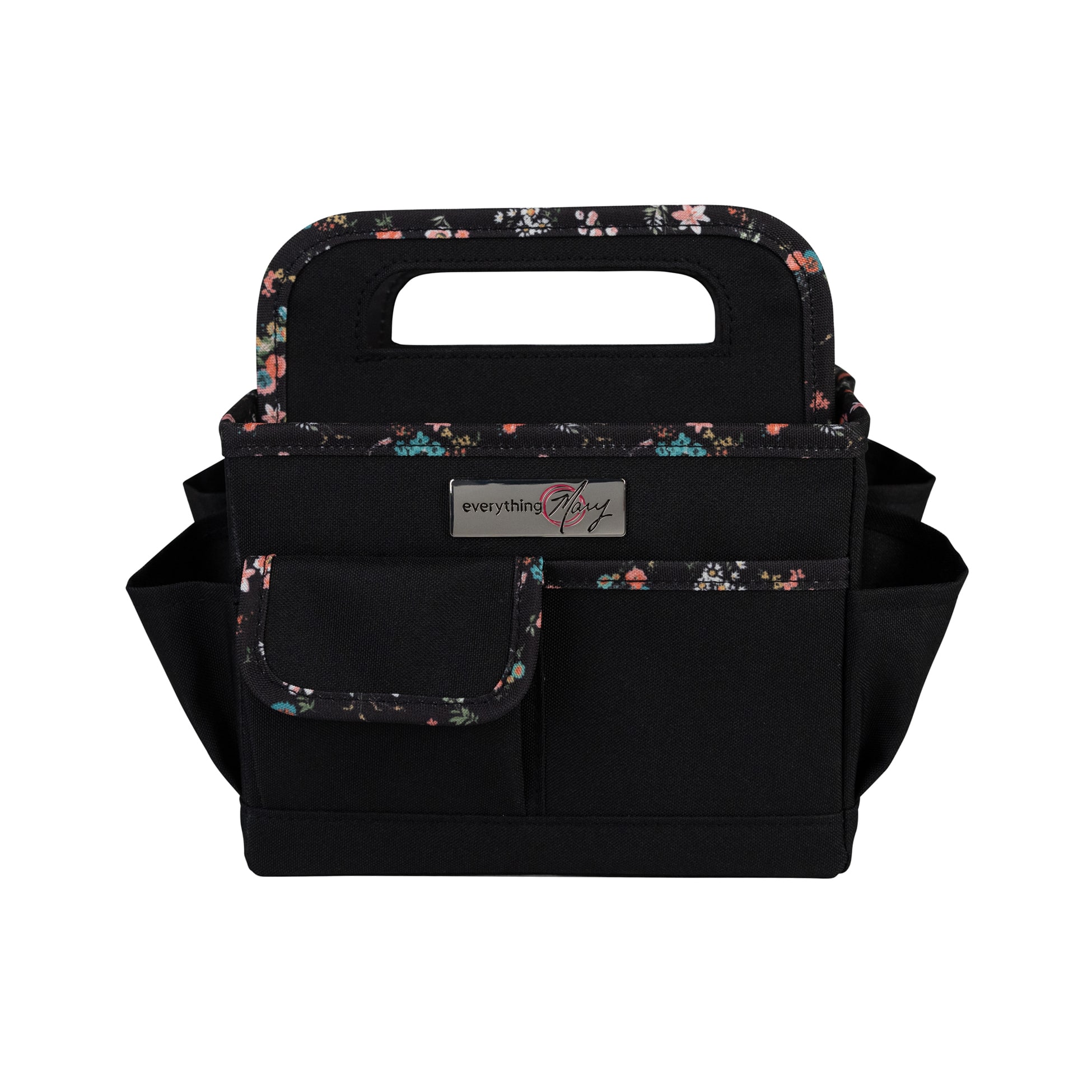 Everything Mary Black & Floral Collapsible Craft Caddy