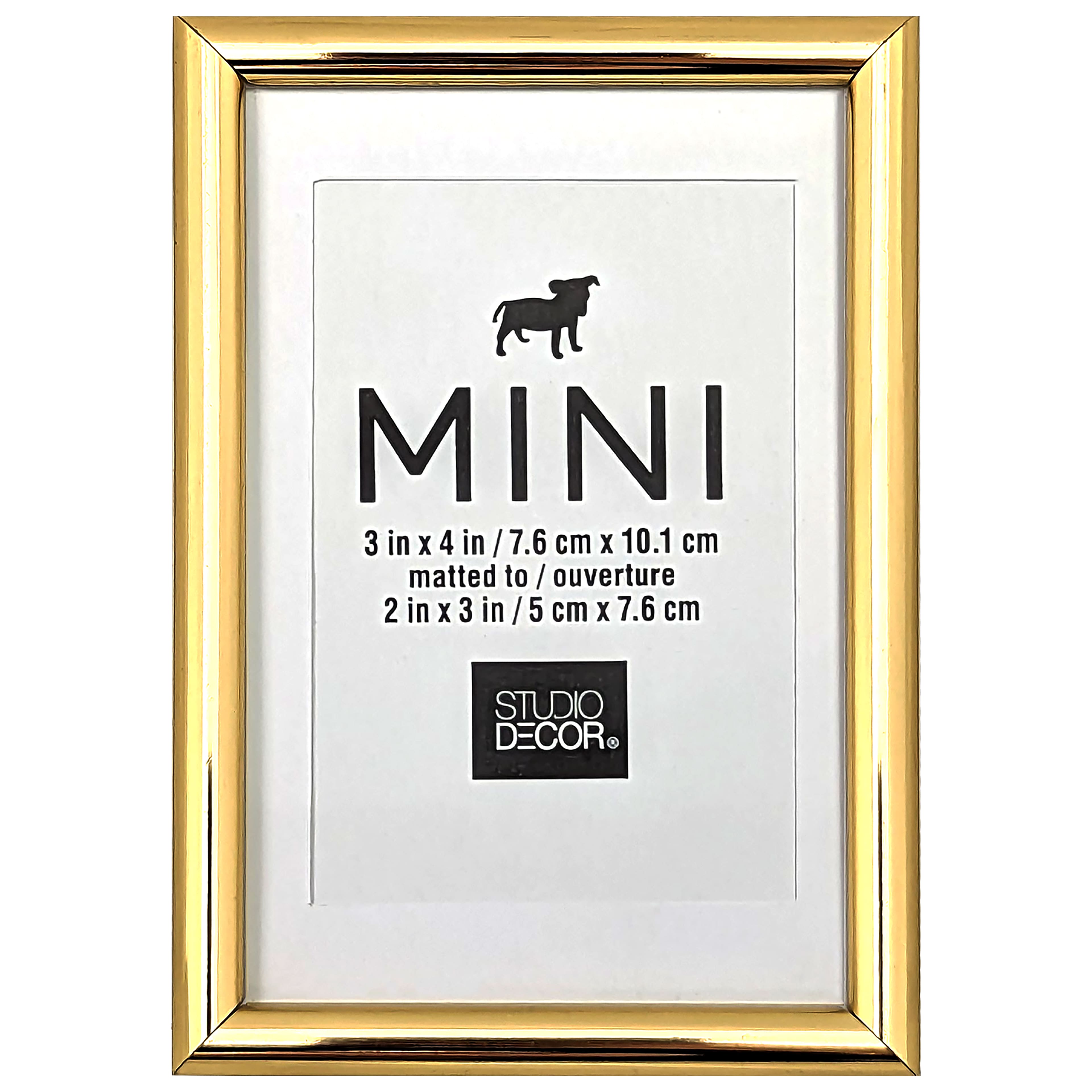 24 Pack: Metallic Gold Mini Frame with Mat by Studio D&#xE9;cor&#xAE;