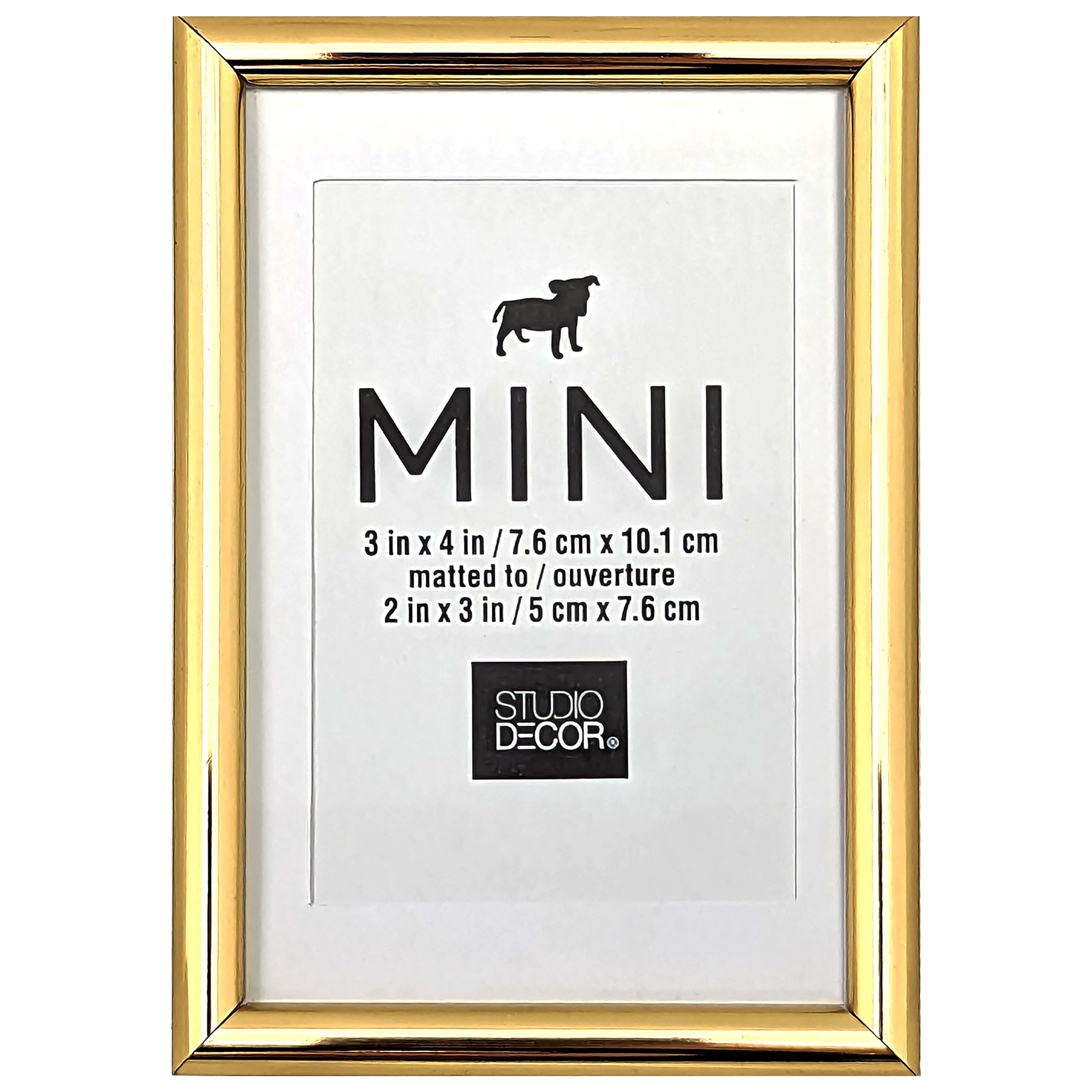 24 Pack: Metallic Gold Mini Frame with Mat by Studio Décor®