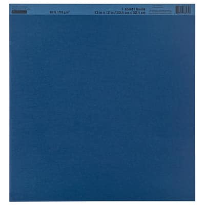 Navy Blue Smooth Cardstock Paper by Recollections®, 12" x 12" image