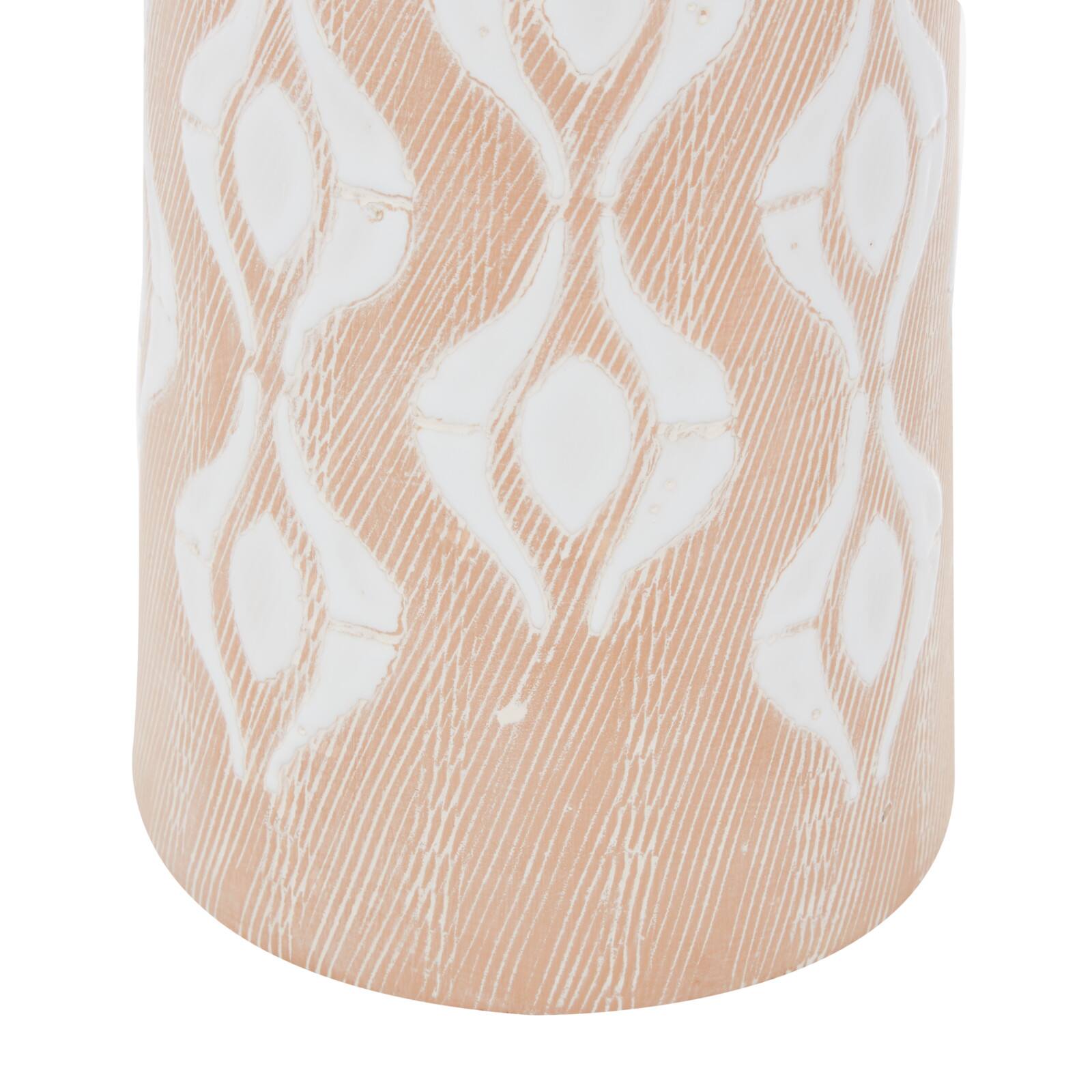 Tan Porcelain Traditional Vase 12&#x22; x 5&#x22; x 5&#x22;