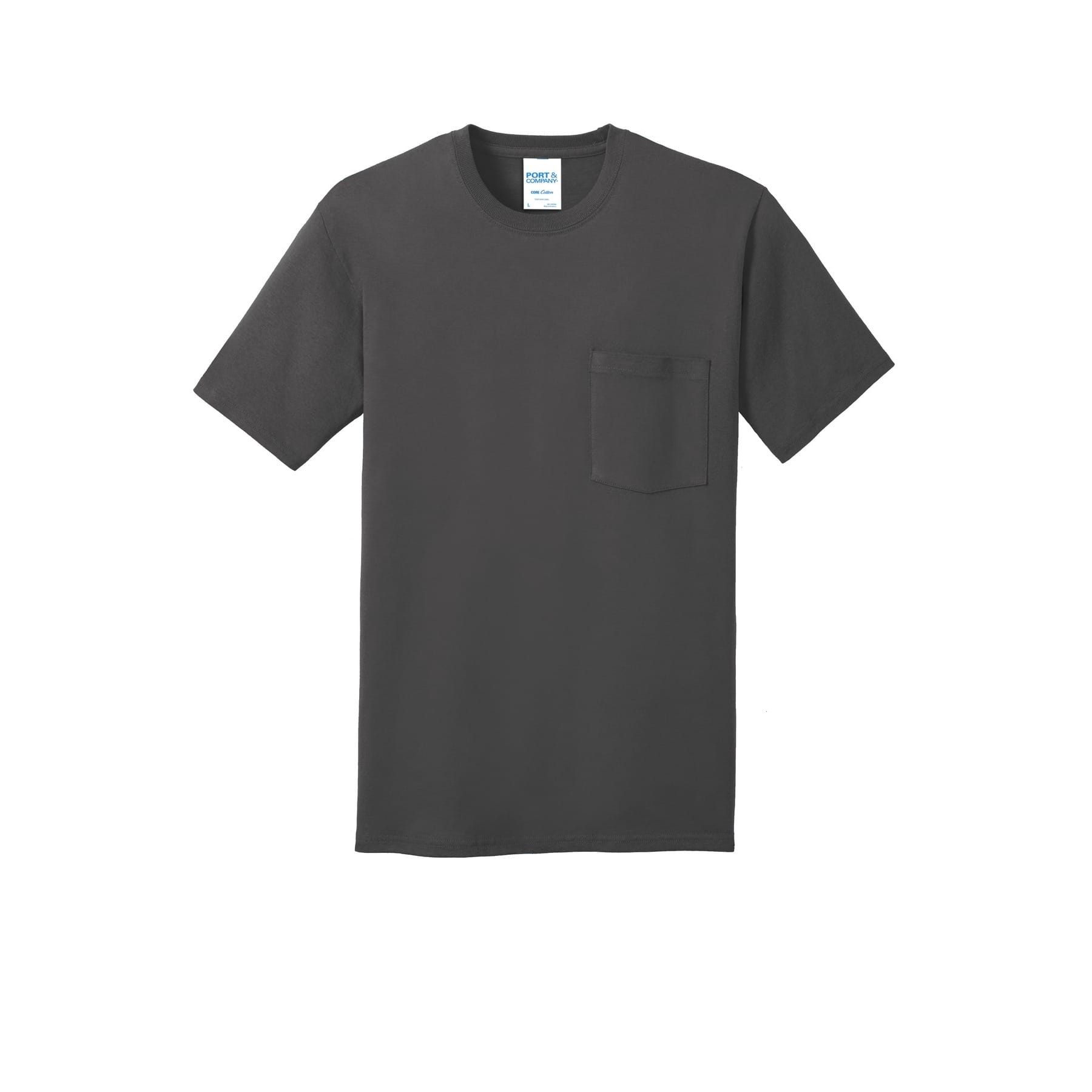 Port & Company® Core Cotton Pocket Adult T-Shirt