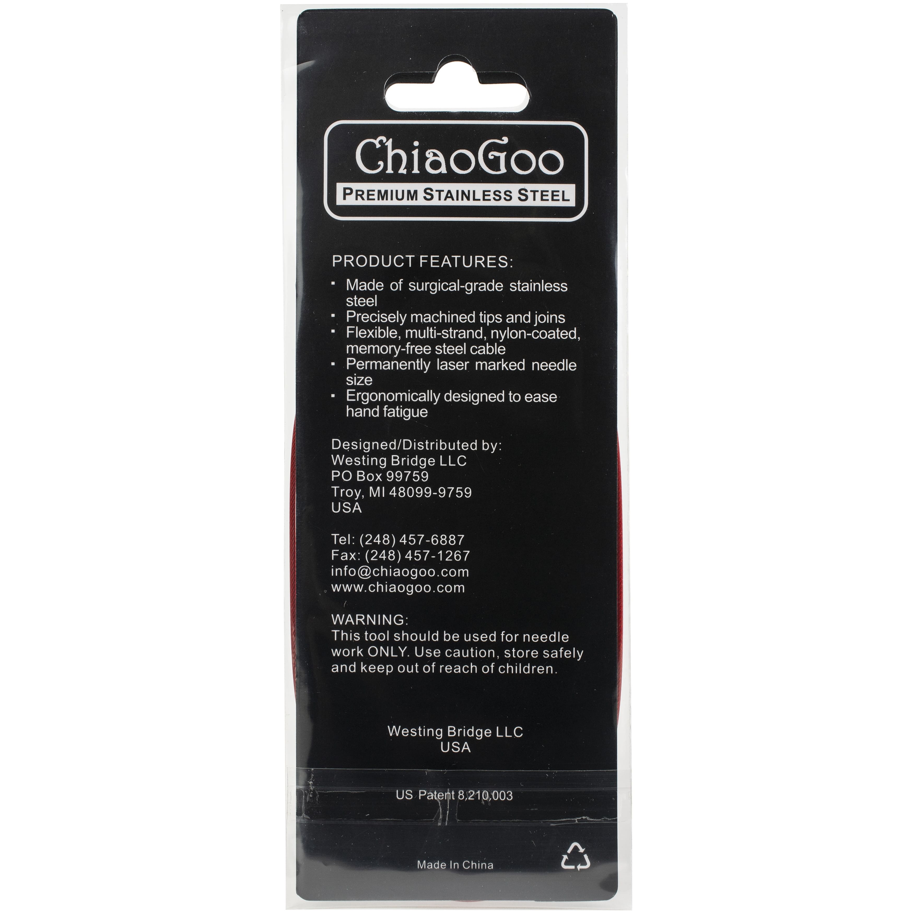 ChiaoGoo RED Lace&#x2122; 40&#x22; Stainless Circular Knitting Needles