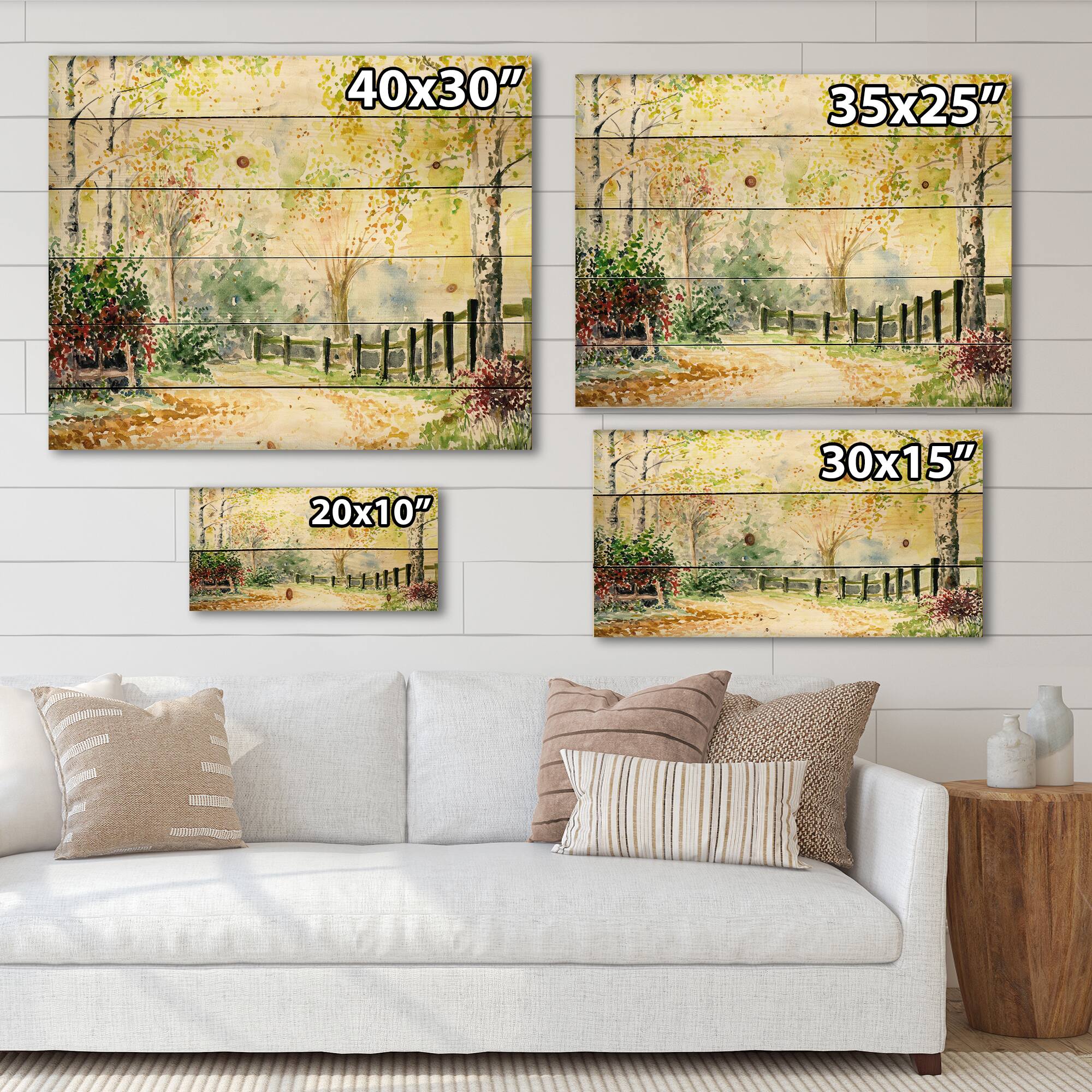 Designart - Autumn Countryside Landscape In The Afternoon