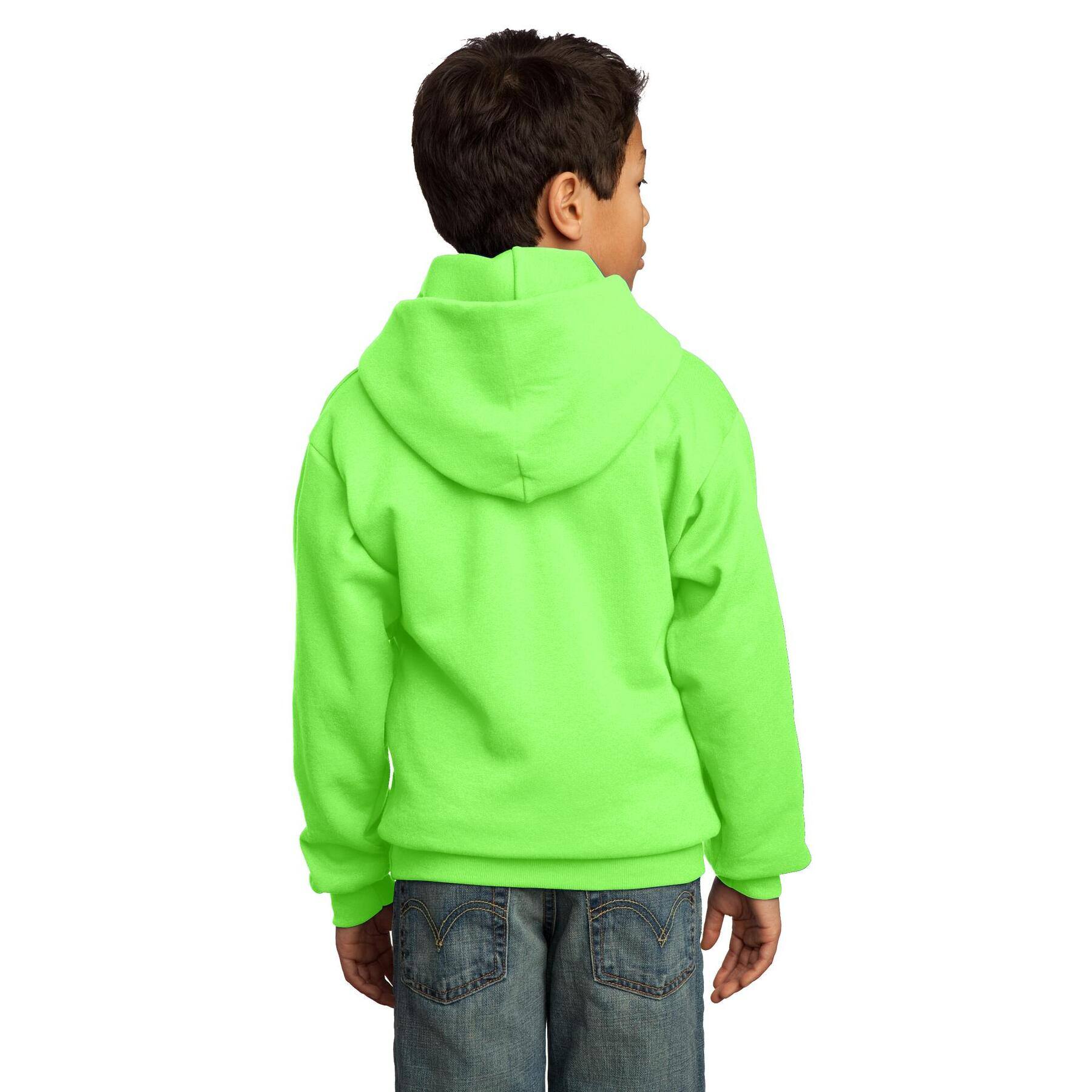 Port & Company® Youth Neon Fleece Pullover Hooded Sweatshirt