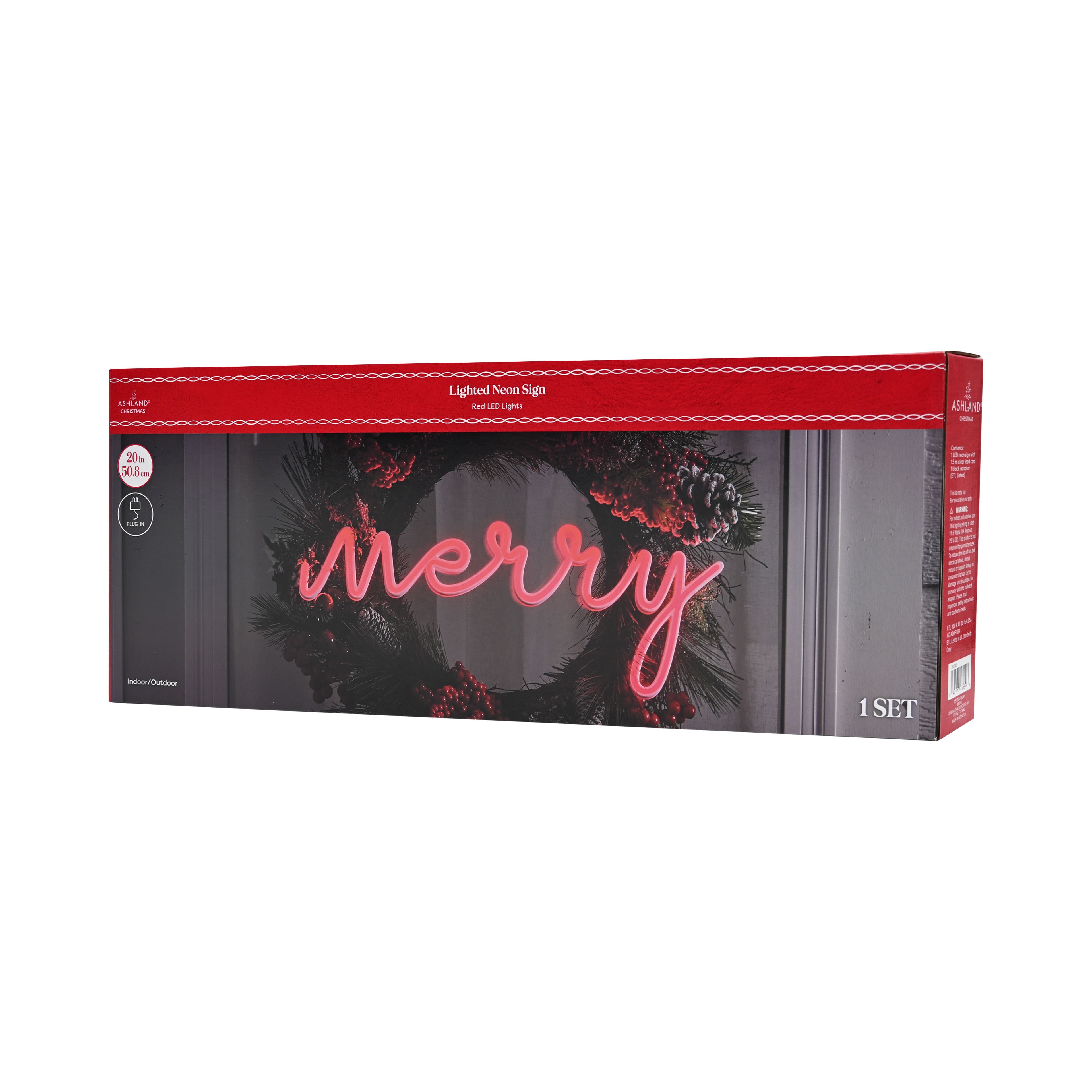 20&#x22; Merry Lighted LED Neon Sign by Ashland&#xAE;
