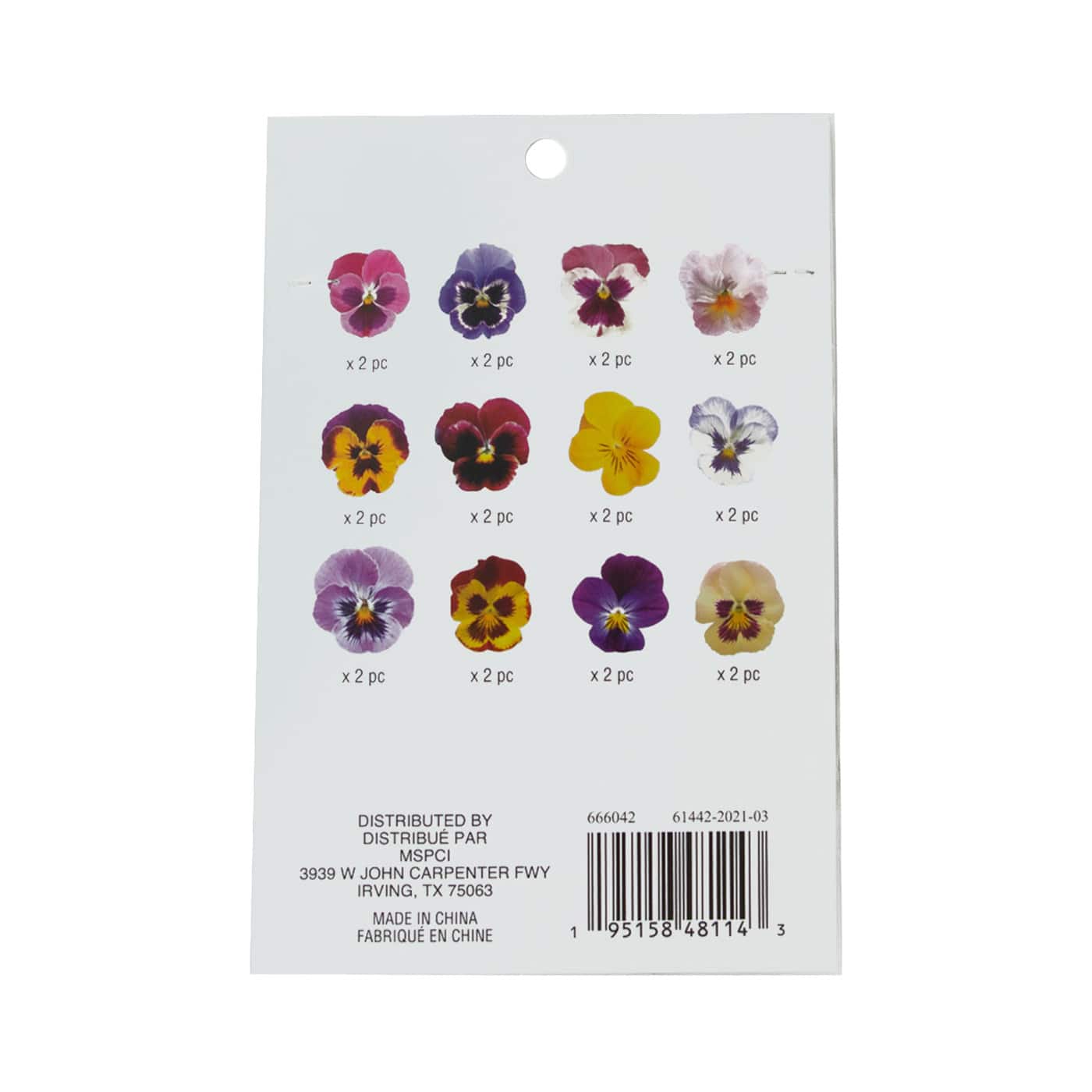 12 Pack: Pansy Die Cut Stickers by Recollections™
