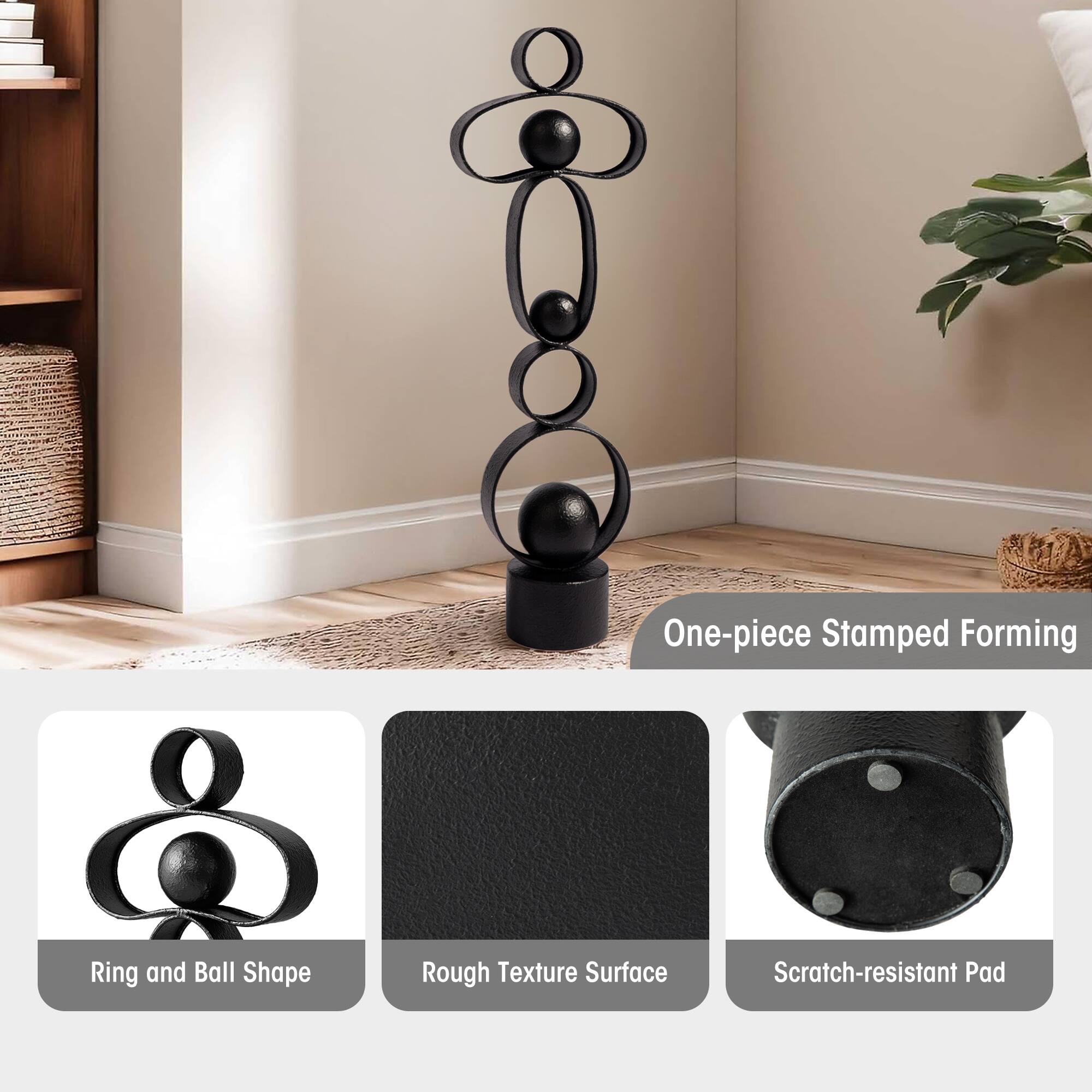 Glitzhome® 25.5" Modern Abstract Metal Sculpture Table Décor