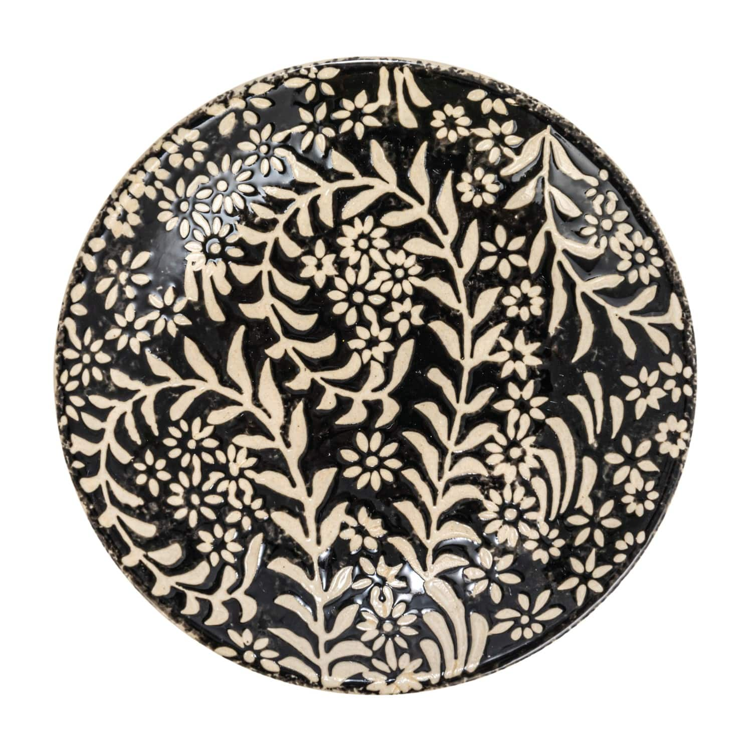 5&#x22; Botanical Round Stoneware Plate, 12ct.