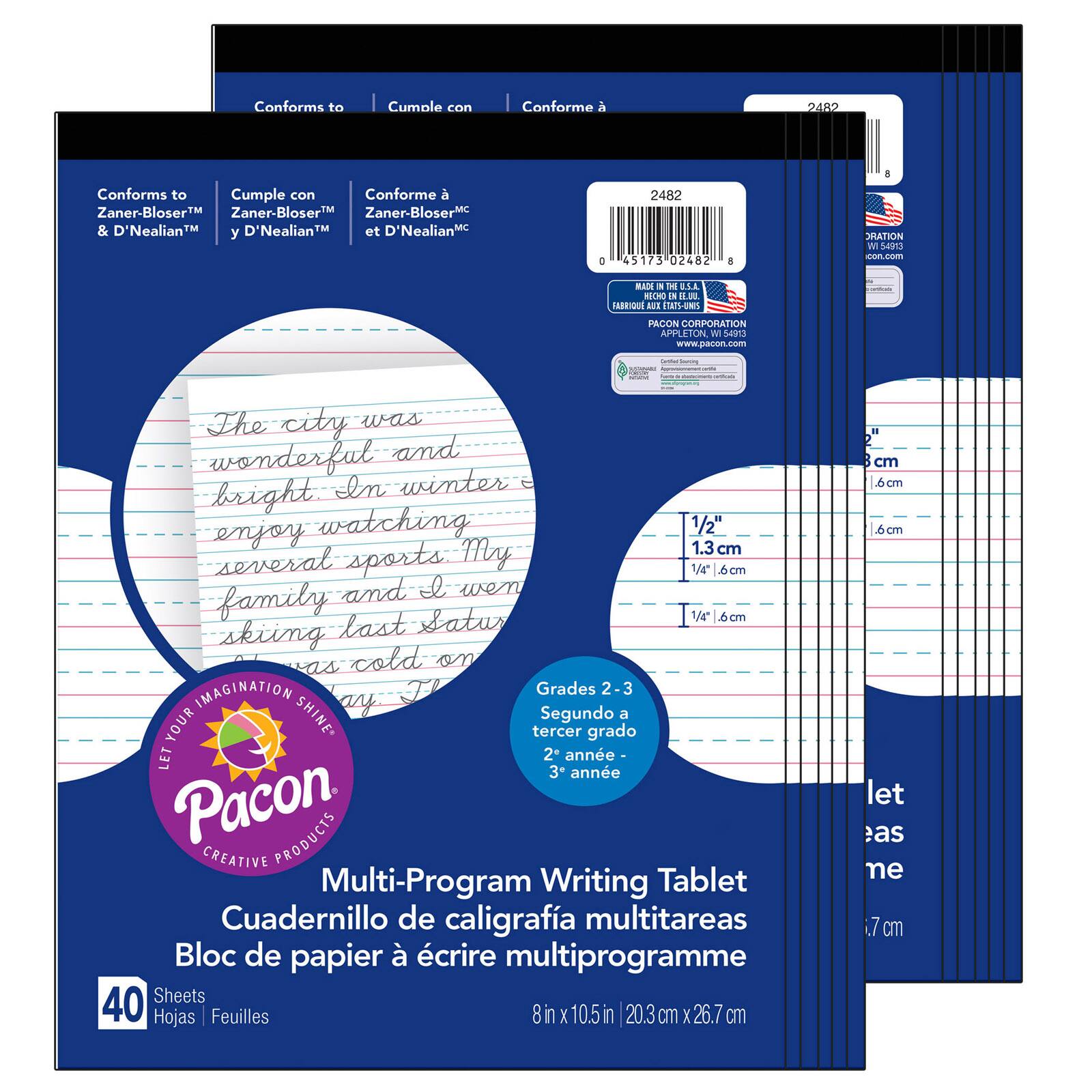 Pacon® MultiProgram Writing Tablet, 12ct. Michaels