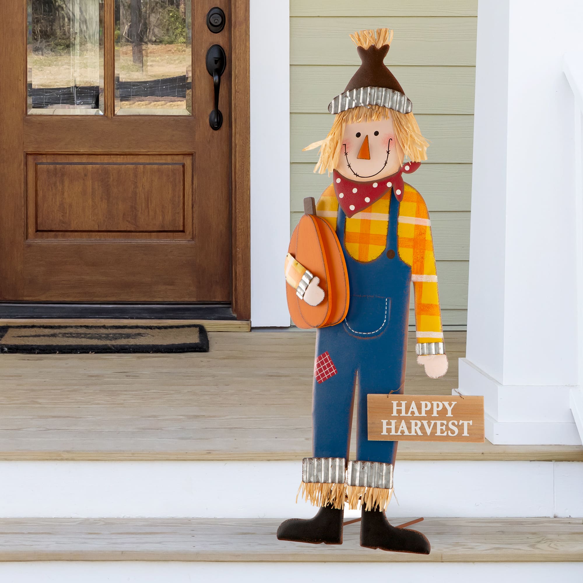 36&#x22; GlitzHome&#xAE; Happy Harvest Scarecrow Yard Stake