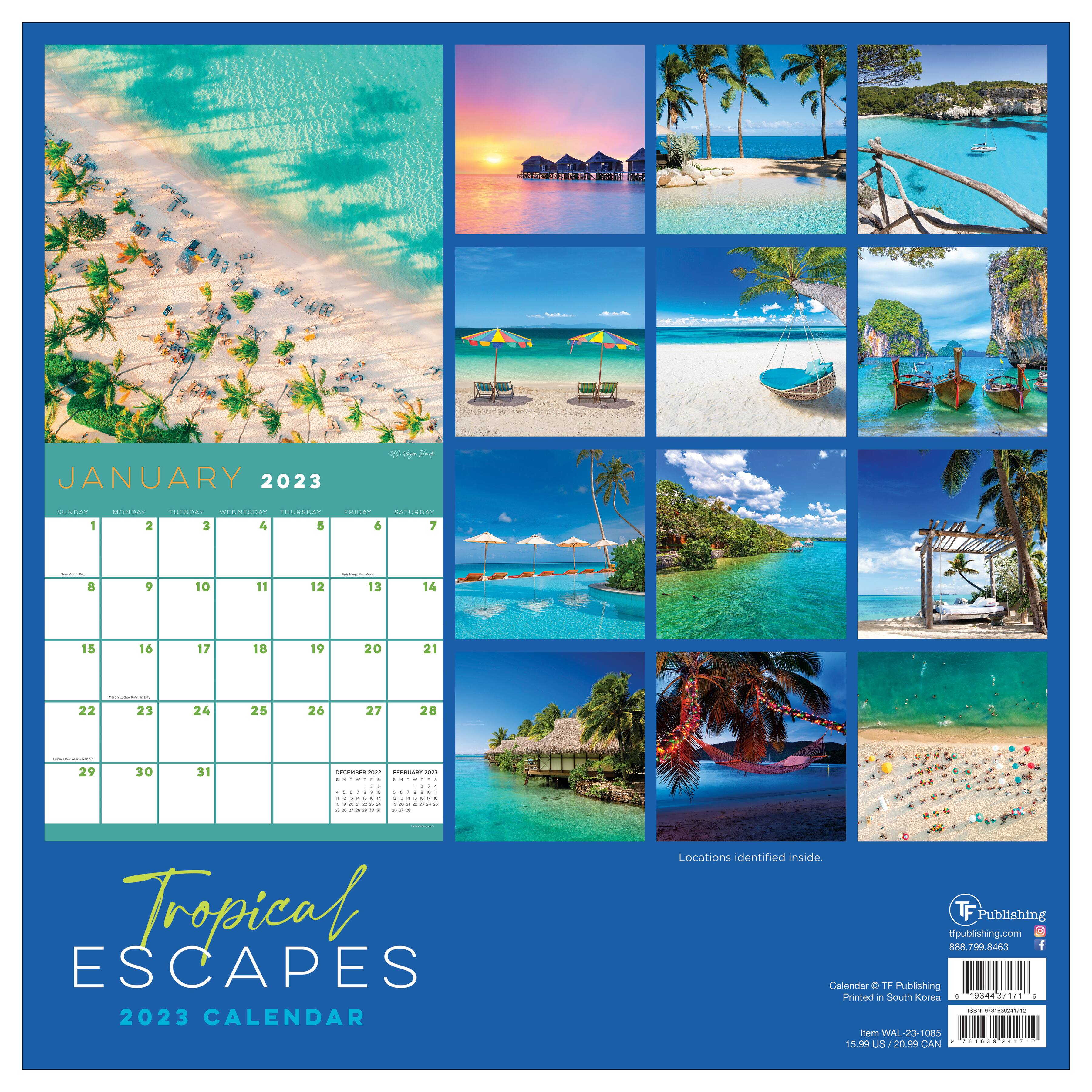 TF Publishing 2023 Tropical Escapes Wall Calendar | Michaels TF Publishing 2023 Tropical Escapes Wall Calendar | Michaels