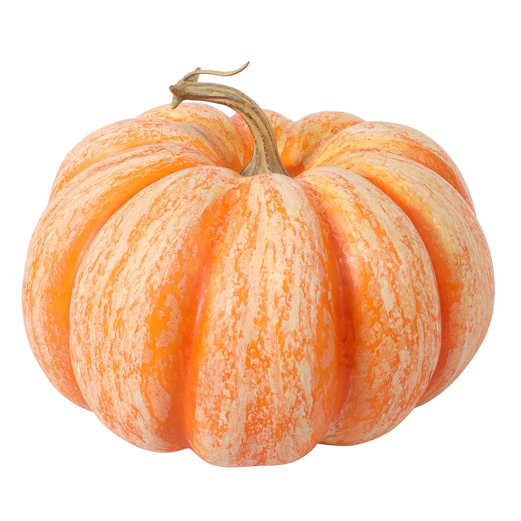 6.75" Orange & Cream Decorative Pumpkin by Ashland®
