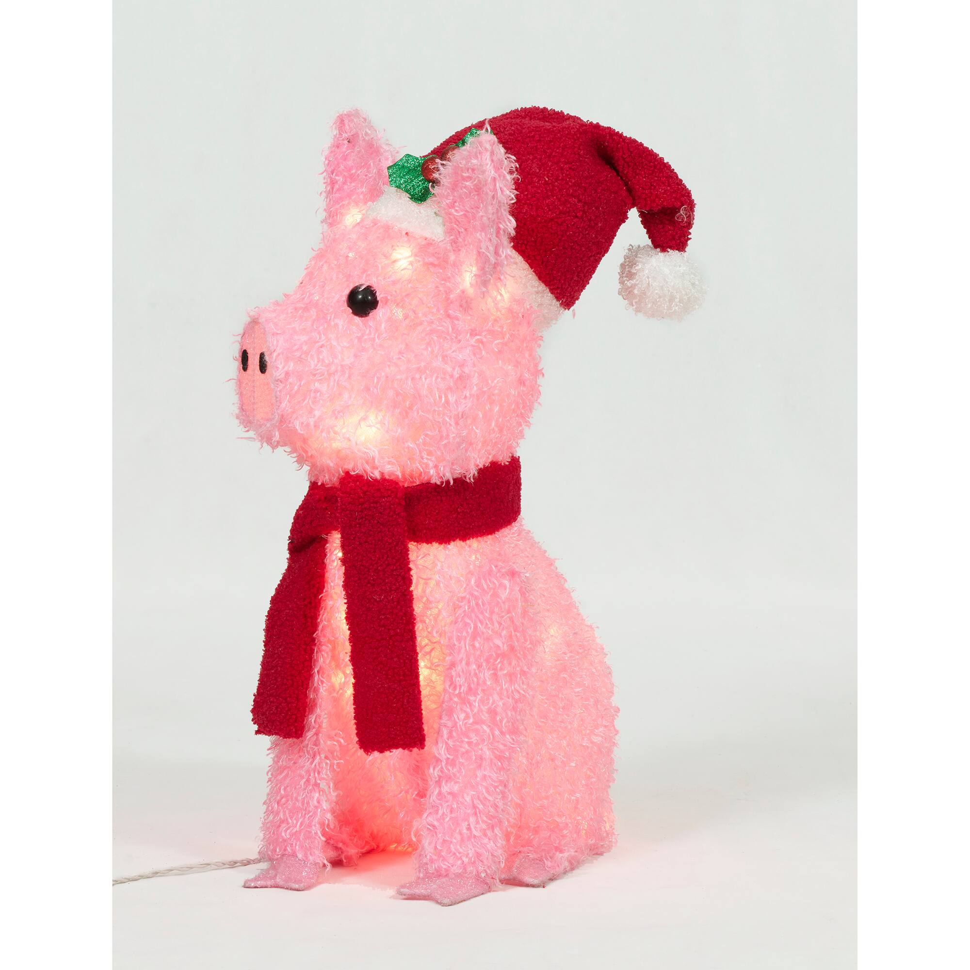 22&#x22; Plush Pig Sculpture