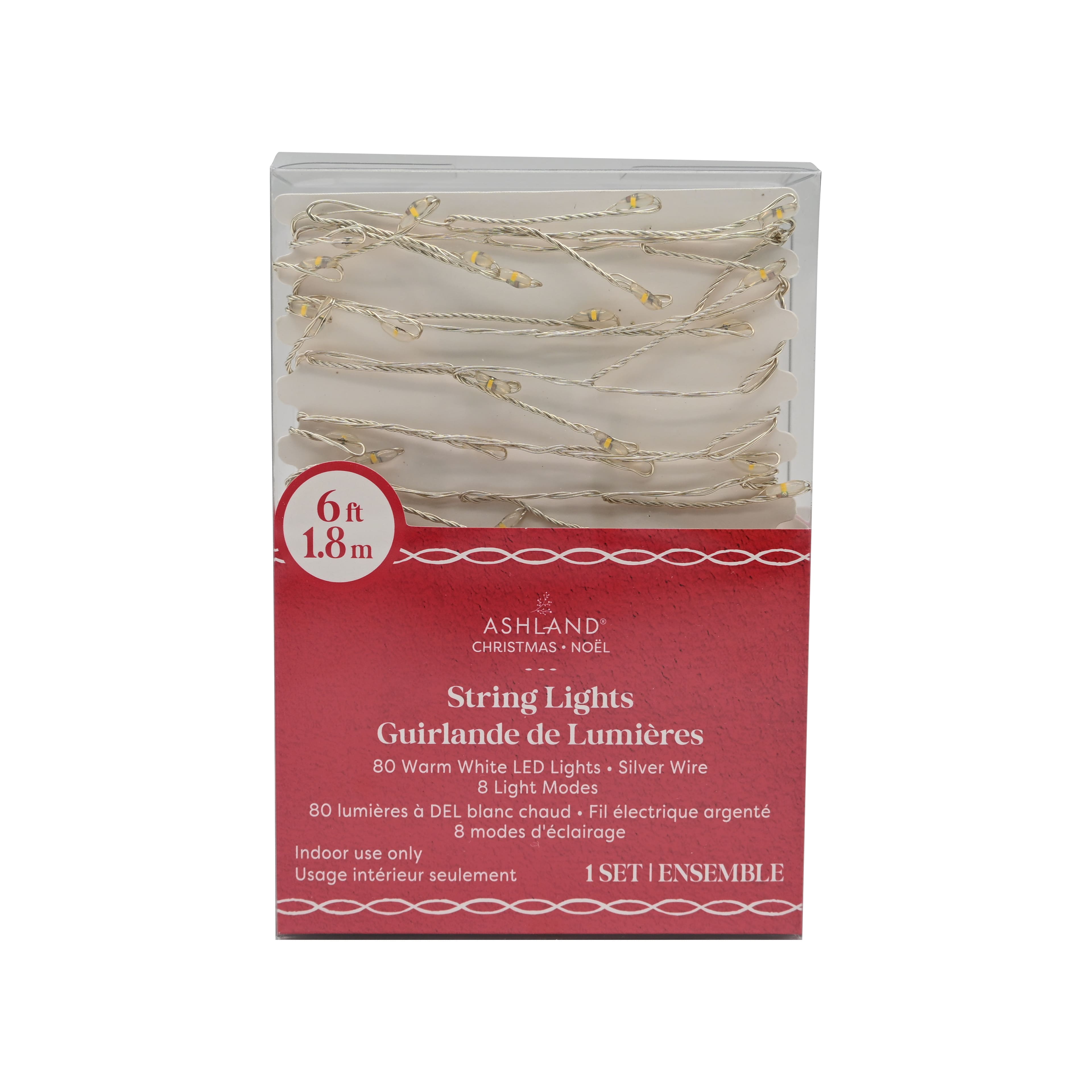 80ct. Warm White LED Firecracker String Lights on Silver Wire by Ashland&#xAE;